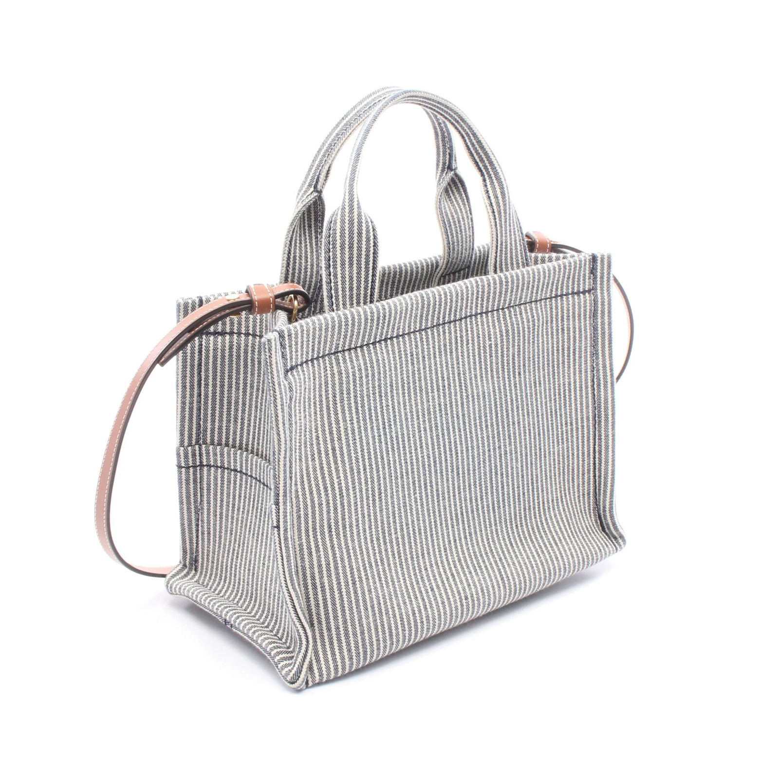 Celine SMALL CABAS Cabas Tote Bag Brown Leather #RCB2238