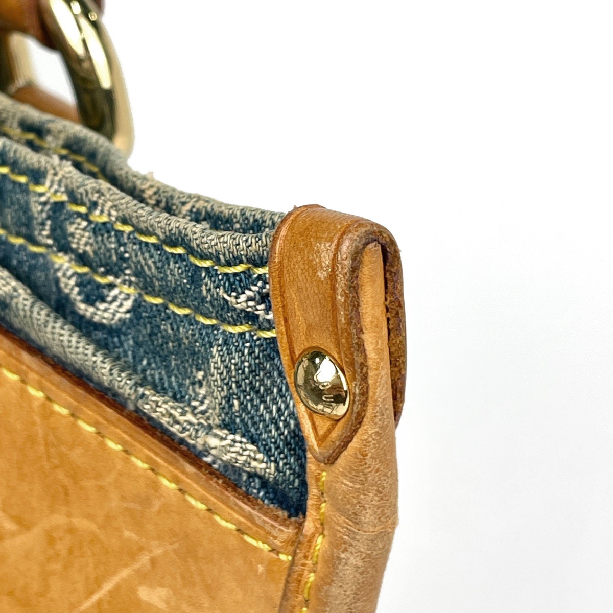 Louis Vuitton Flat shopper Hand Bag Hand Bag Monogram denim Blue M95018 Women