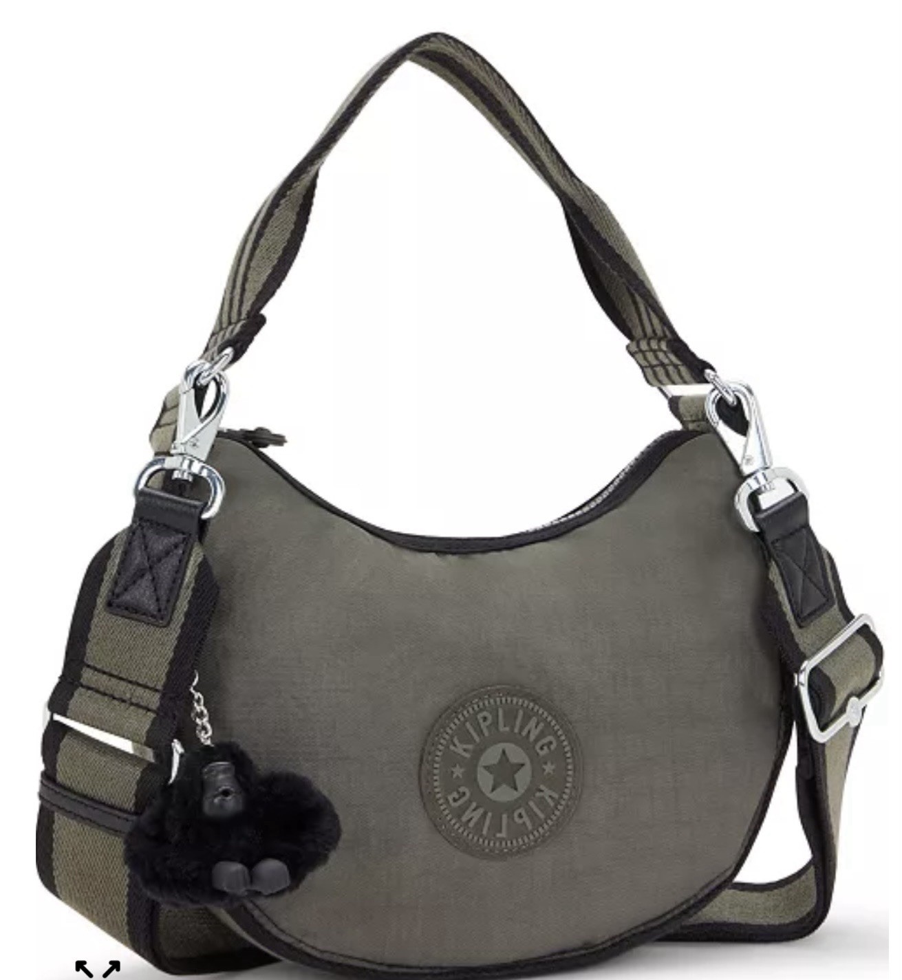 Kipling Malise Green Moss Stripe