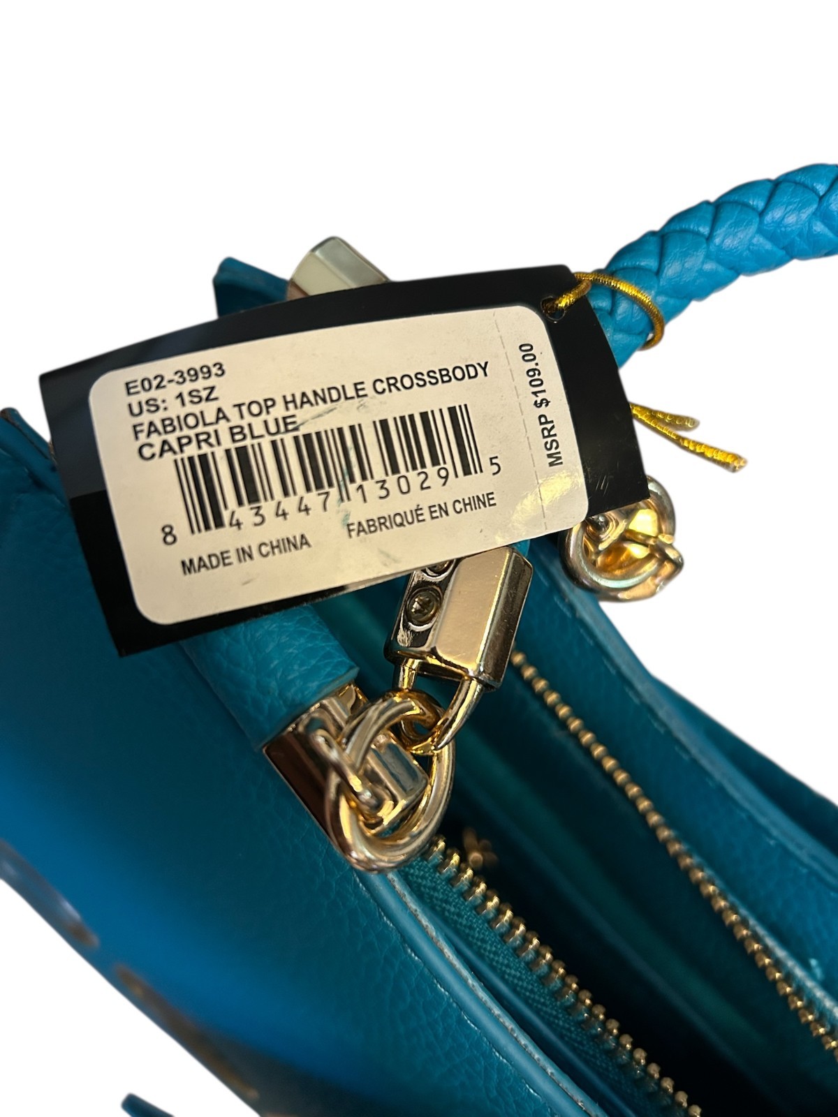 Bebe Los Angeles Fabiola Top Handle Crossbody Bag Purse Blue Card Holder NWT