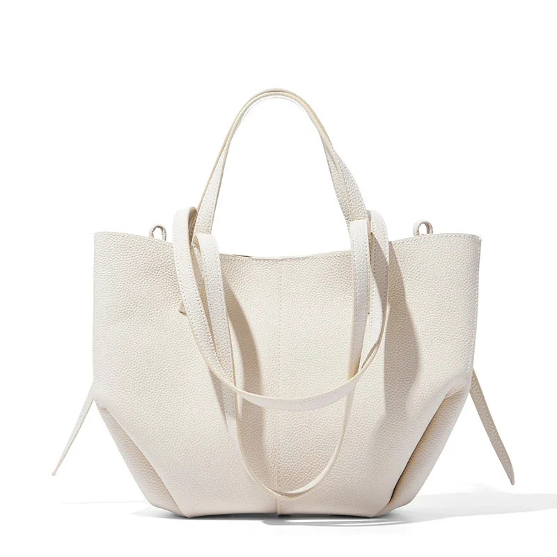 Top-Grain Cowhide Leather Large-Capacity Women’s Tote Bag, Versatile Minimalist