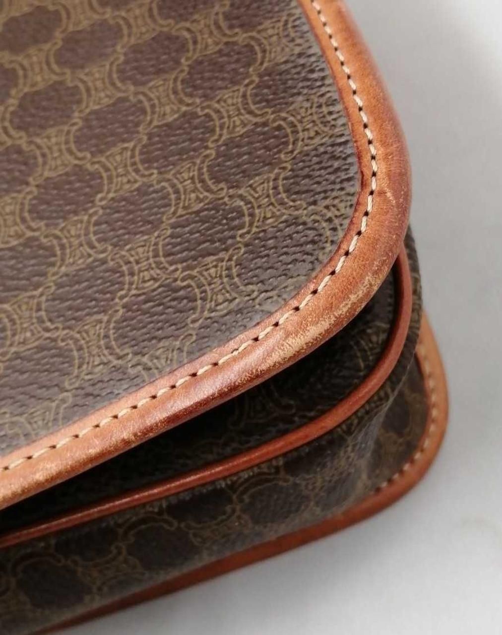 CELINE Macadam Circle Logo Shoulder Bag JMB11 Used