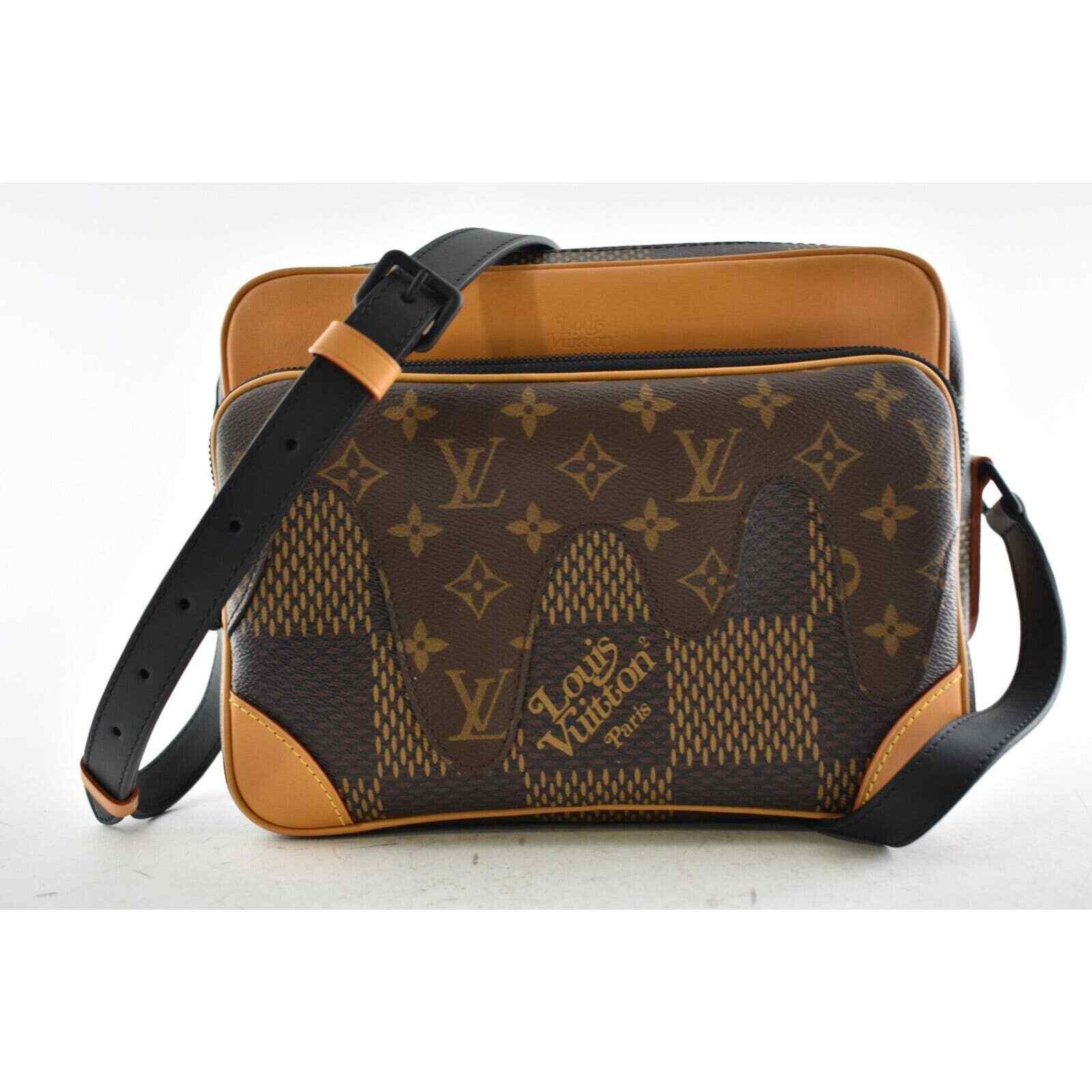 Louis Vuitton Nigo Nil Messenger Brown Giant Wave Monogram Damier Ebene Drip Bag