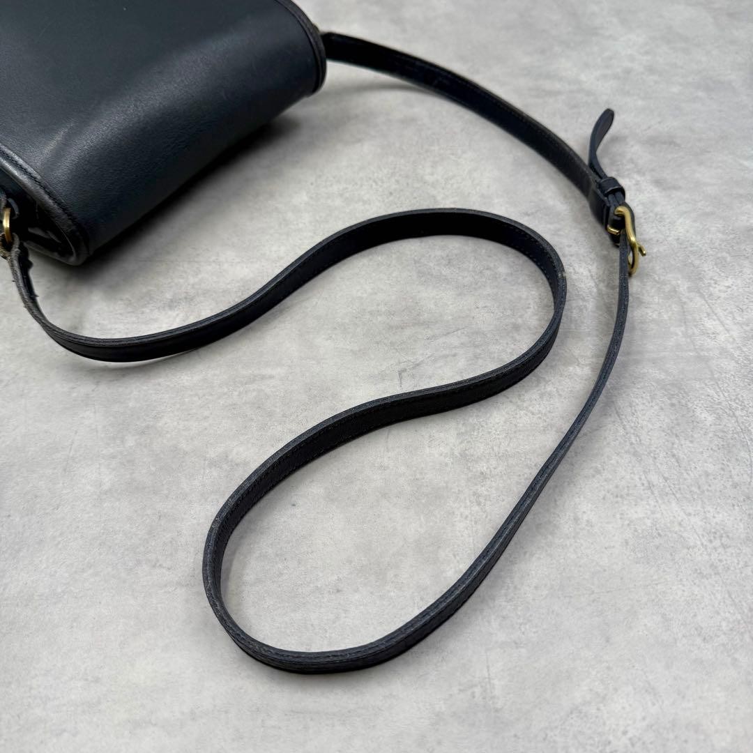 Old Coach Turn Lock Shoulder Bag Black Vintage