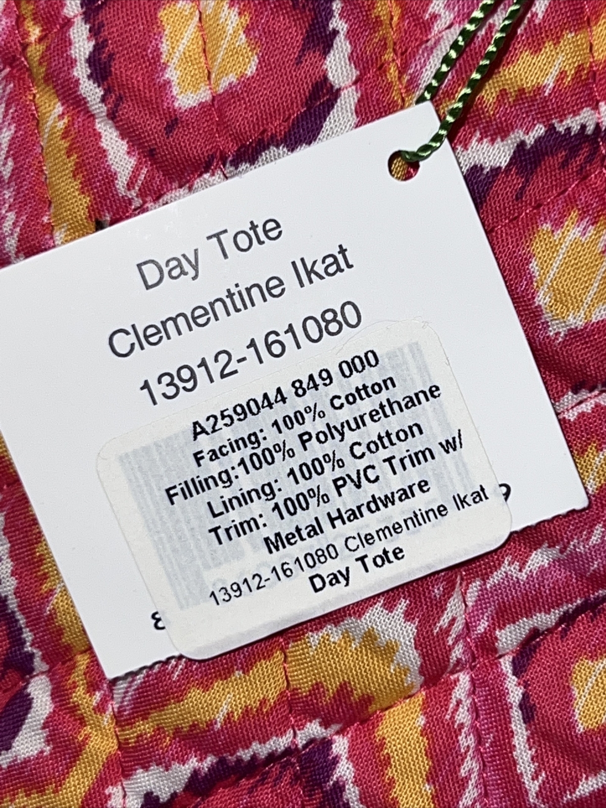 VERA BRADLEY~AUTHENTIC~TOTE BAG IN HTF CLEMENTINE~MSRP$49~CLEMENTINE~NEW W TAGS!