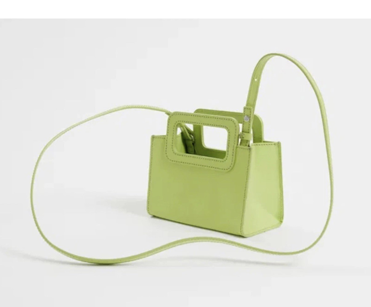 & OTHER STORIES Leather Mini Bag Lime Green NWOT