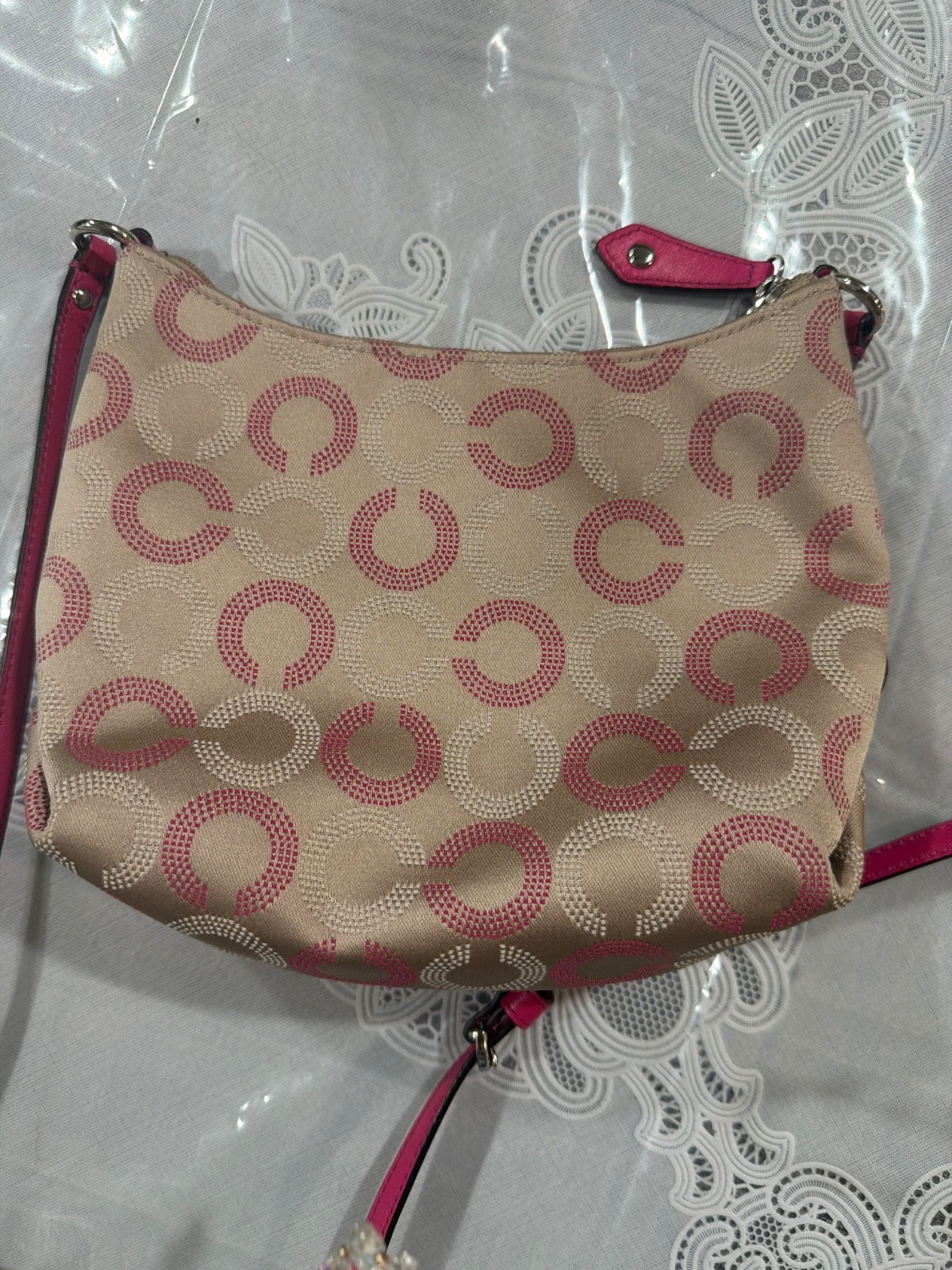 Coach Ashley Dotted OP Art Swingpack Crossbody Bag