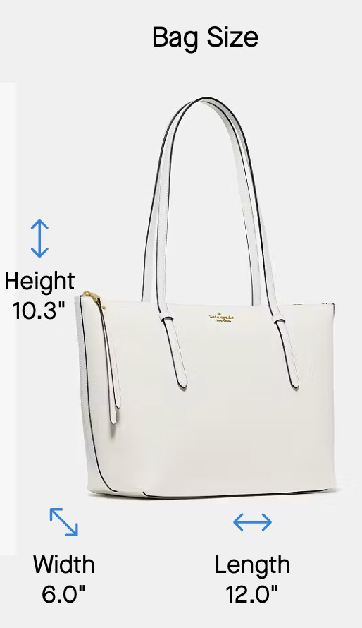 Kate Spade All Day Large Tote Ivory White Leather Bag KO140 Purse NWT $399 MSRP