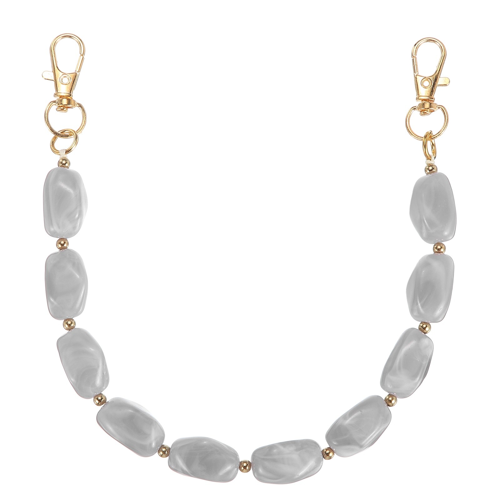 Bead Purse Strap Acrylic Purse Chain Extender 12.4″ Gray]