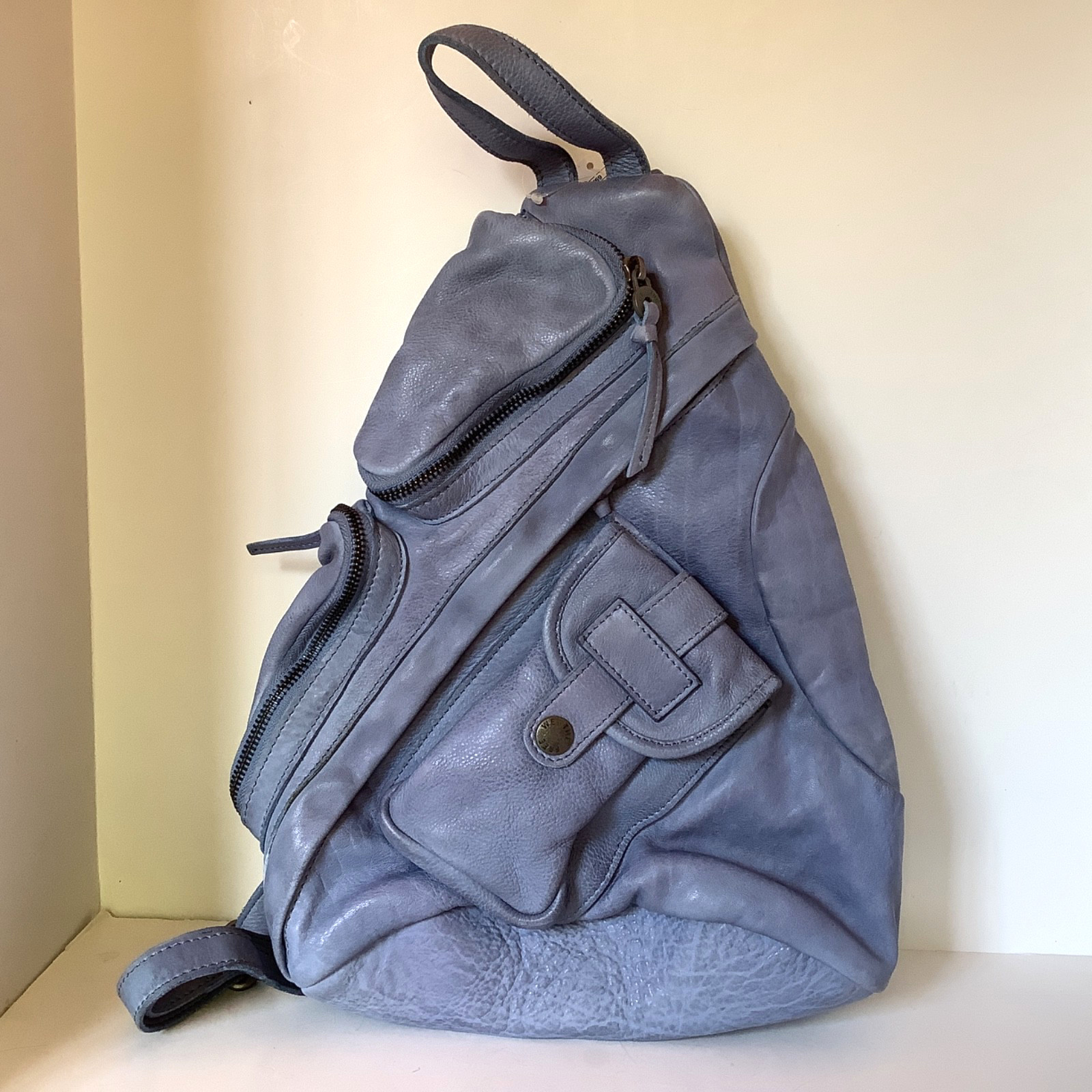 Free People We The Free Sparrow Convertible Sling Bag In Blue NWT