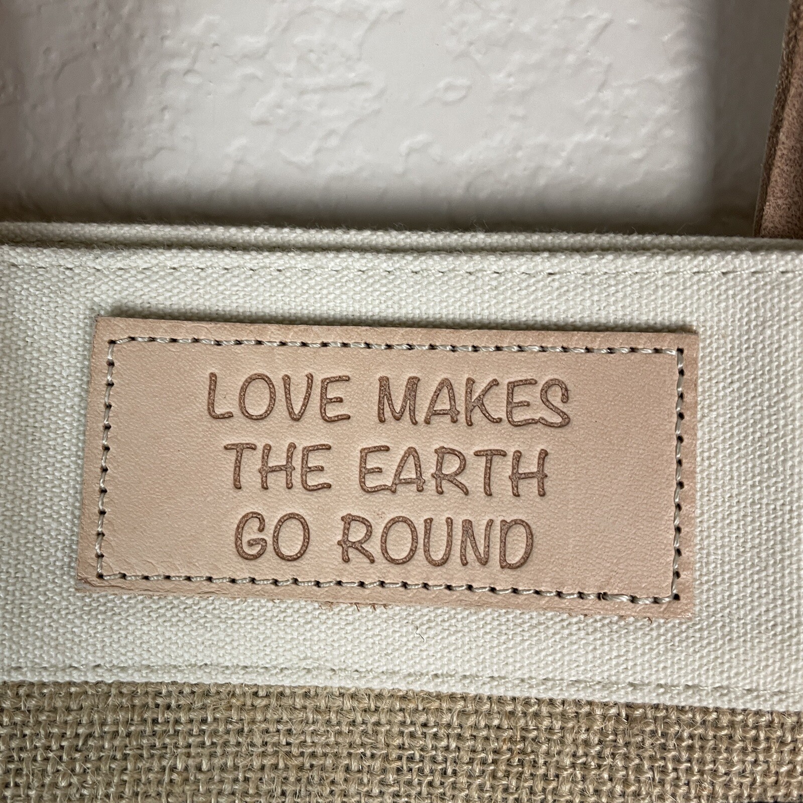 BRIGHTON Love The Earth Canvas Bag Purse Tote Vintage