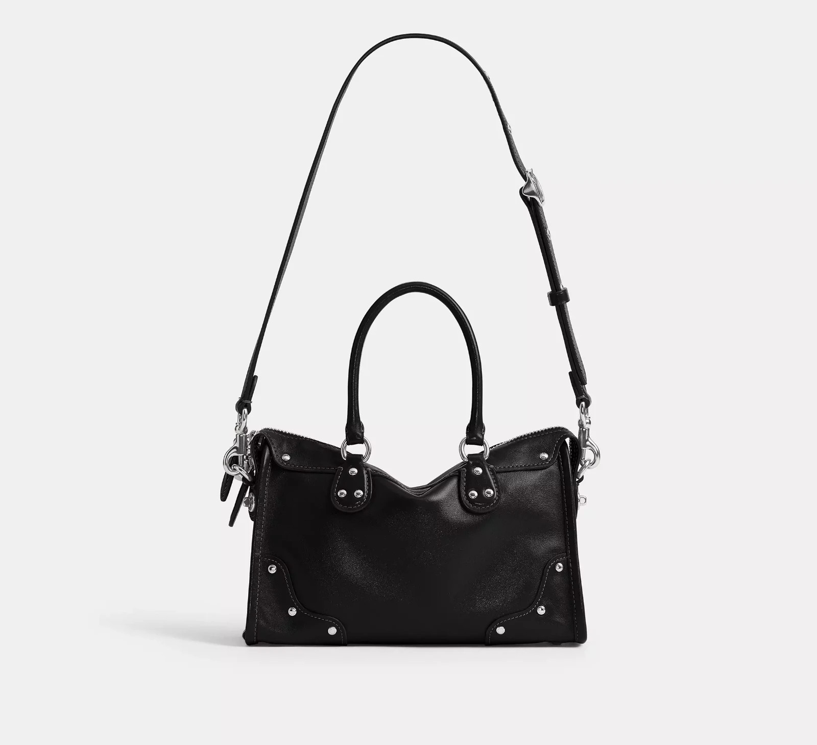 NWT Coach Rhyder Satchel Bag 24 CFN69 Silver/Black