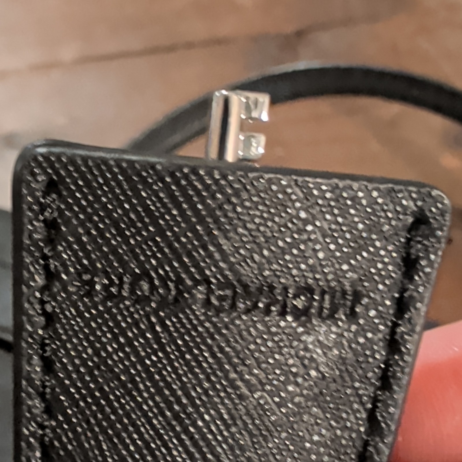 Michael Kors Black Satchel Top Handle Silver Hardware Padlock Strap