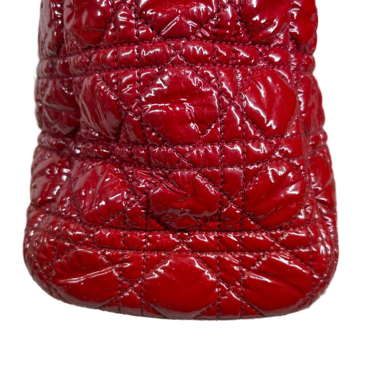 Dior Large Dior Soft Shopping Tote Red Patent Calfskin (dh071526b2r)