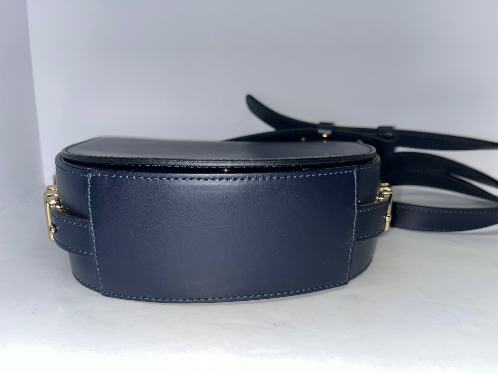 A. Bellucci leather half moon crossbody bag Navy Blue shoulder bag purse