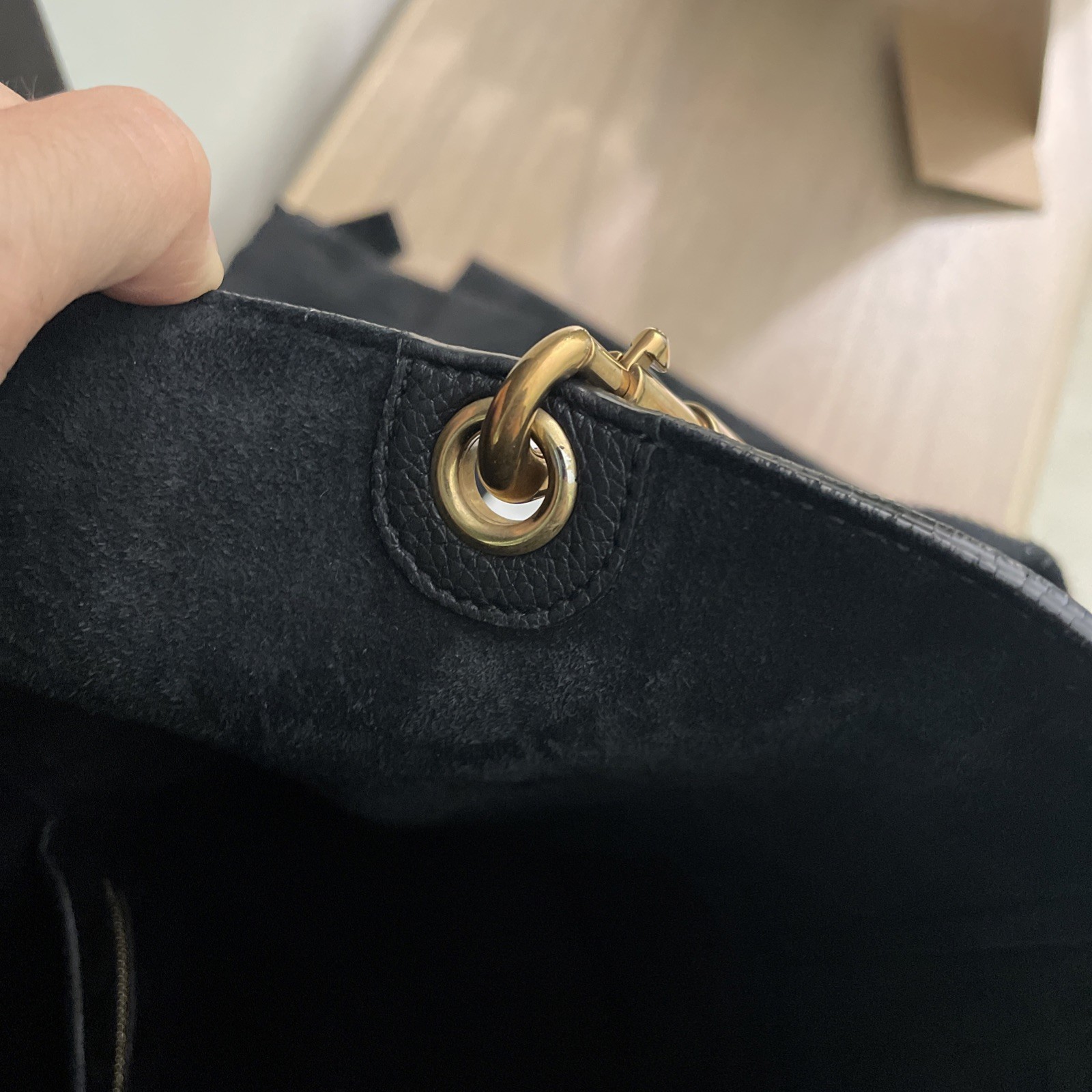 Celine Sangle Bucket Bag In Soft Grained Calfskin Black