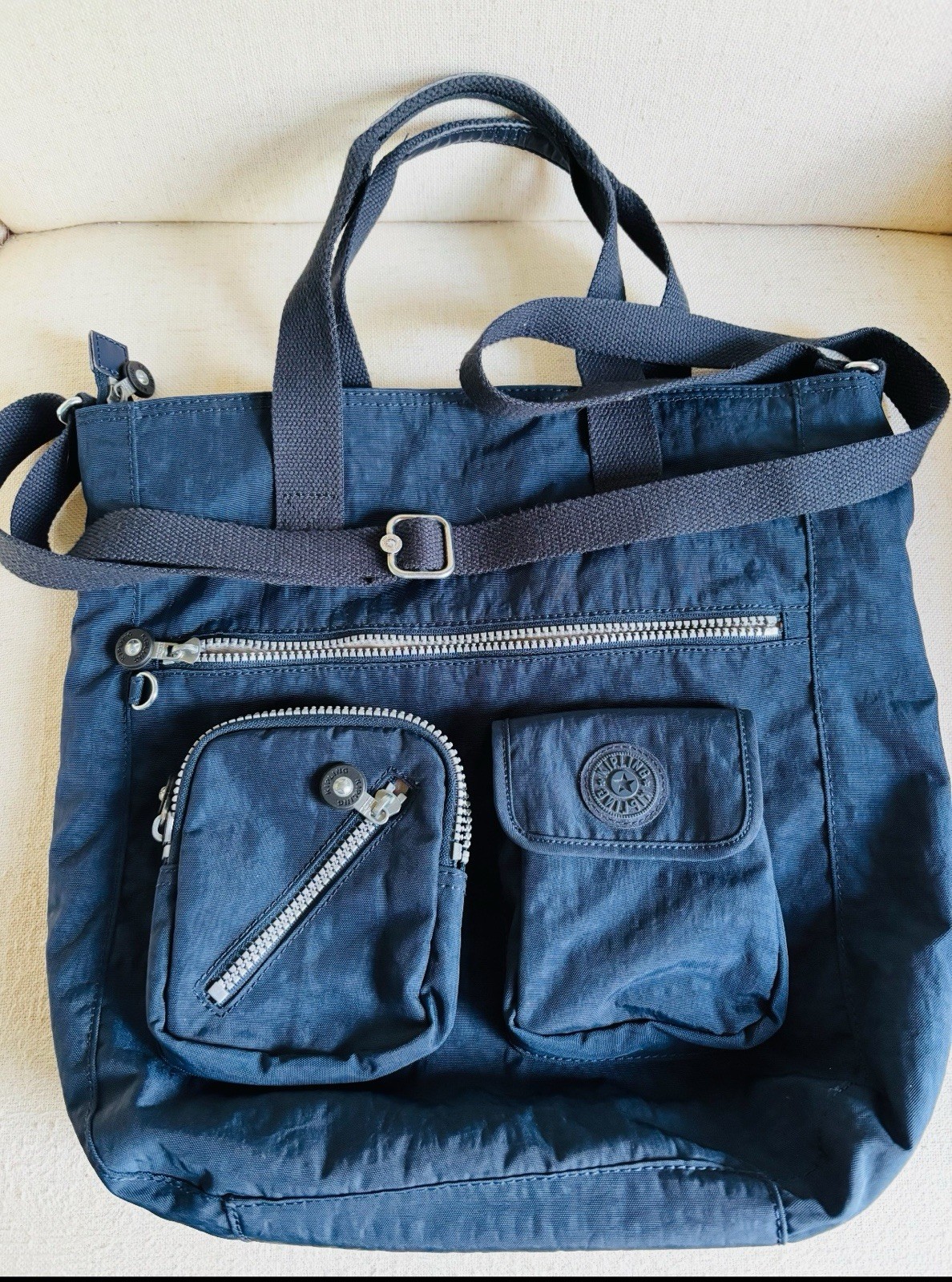 KIPLING DEFEA navy blue Crossbody MESSENGER Large Tote handbag