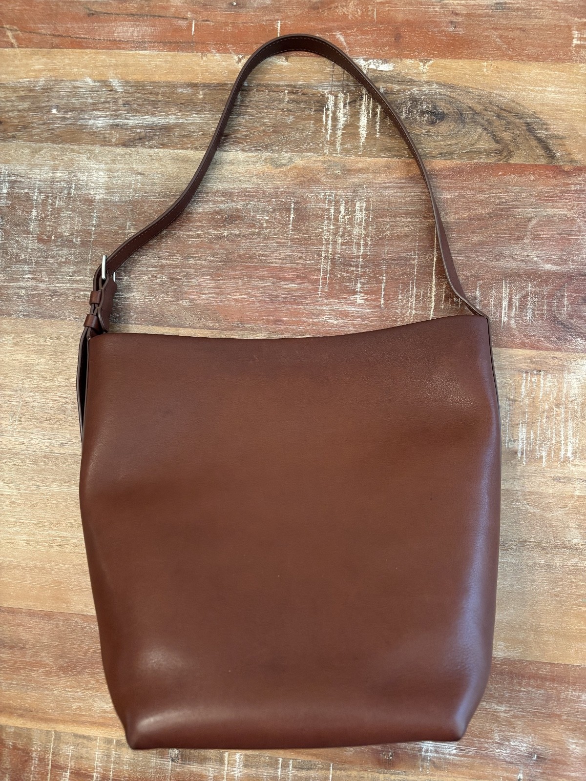 The Row N/S Park Tote Belt in Medium Smooth Leather (Adjustable Strap)
