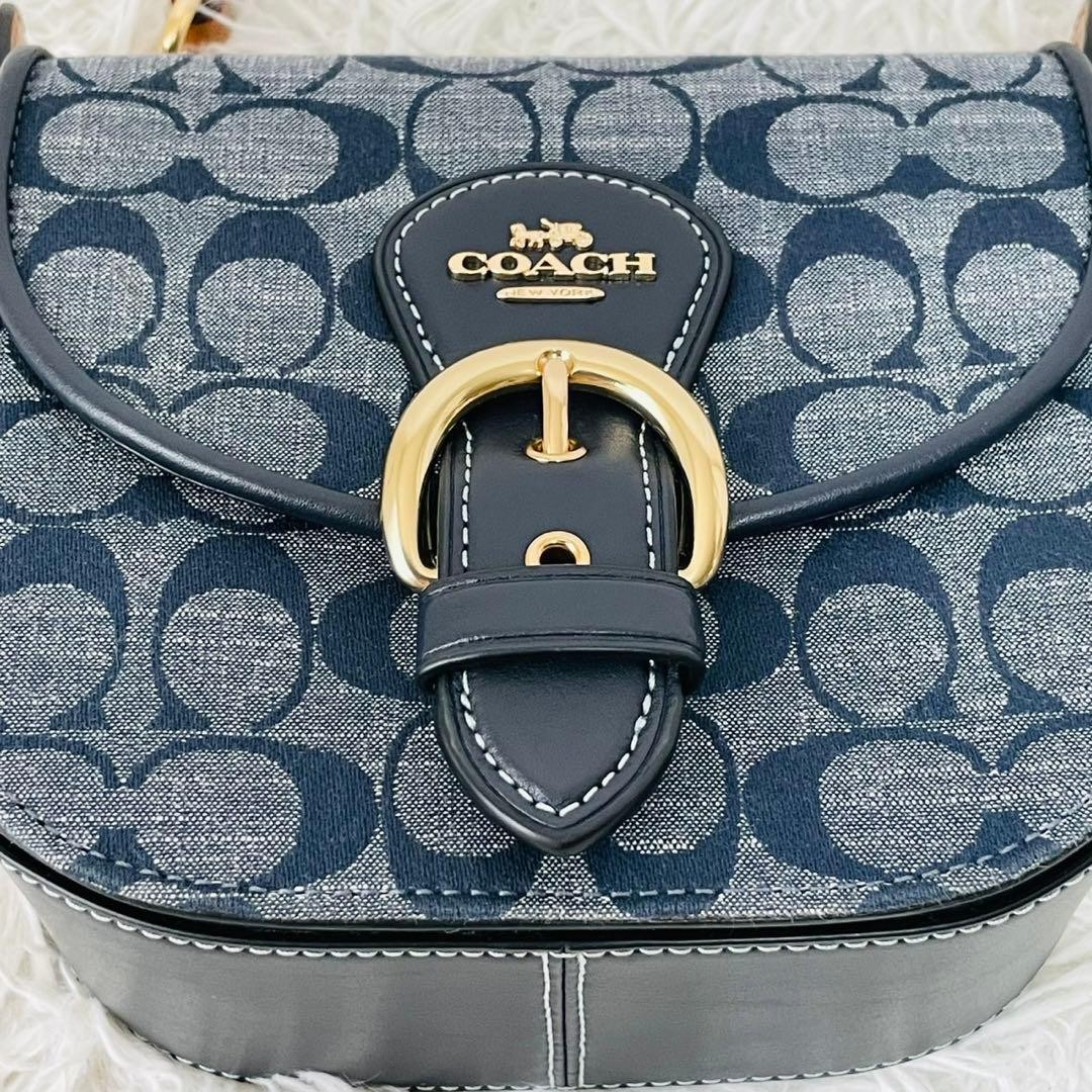 Coach Cleo Shoulder Bag 2way Denim C8512