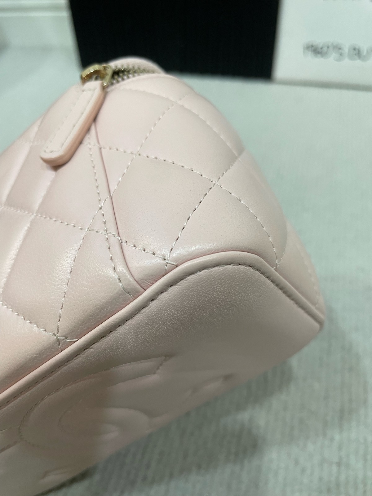 Chanel Gold Ball Vanity Case Mini Sakura Pink Lambskin Crossbody Duty Paid