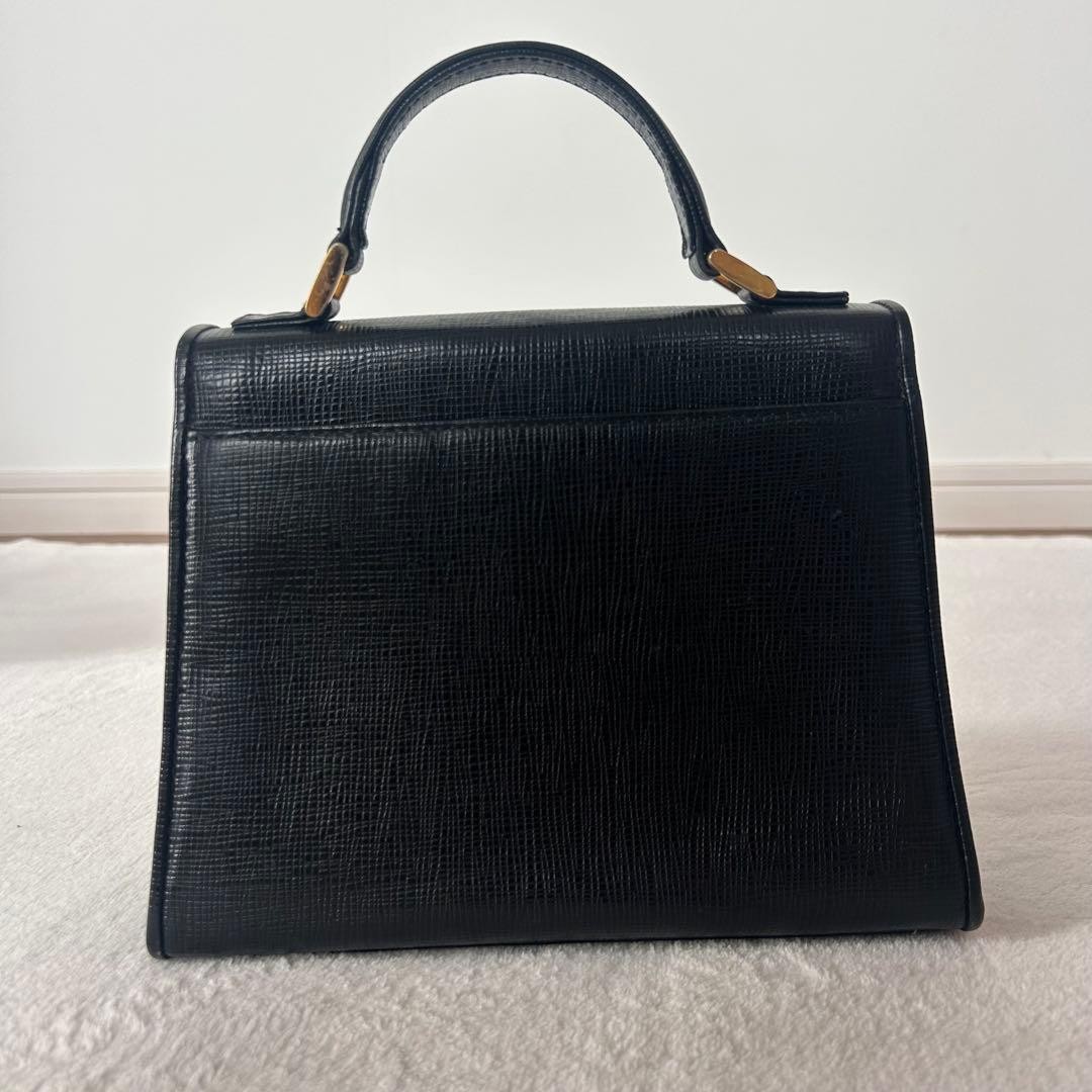 Courreges 2-way handbag Black 8.6 inches