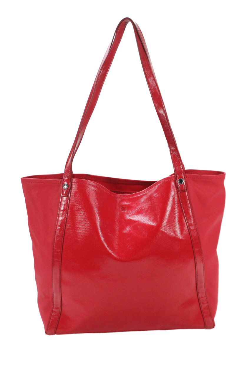 Rag & Bone Womens Lobster Clasp Closure Tote Shoulder Handbag Red
