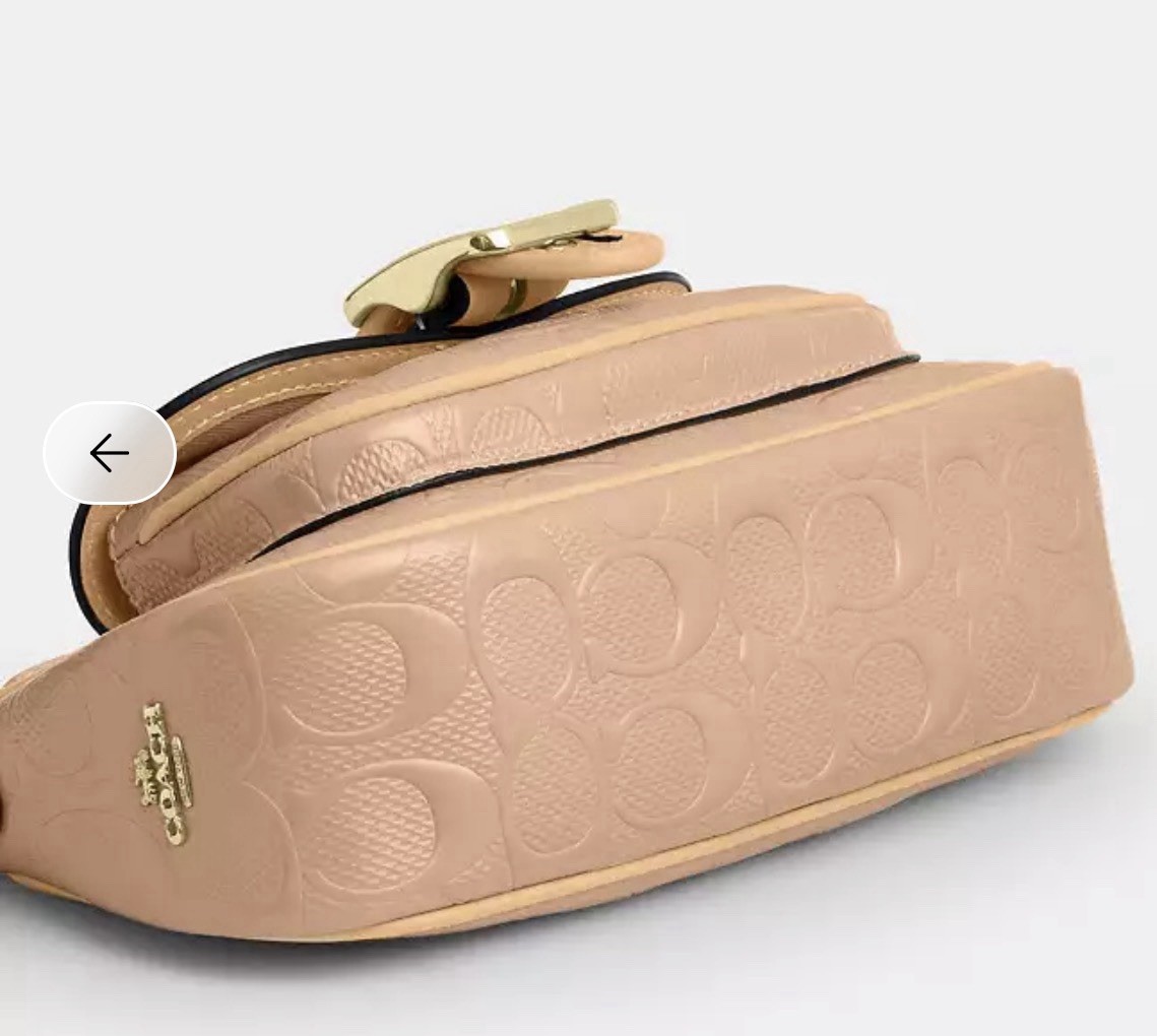 *SEALED* COACH Ashton Mini Shoulder Bag Signature Leather Gold/Faded Blush Pink