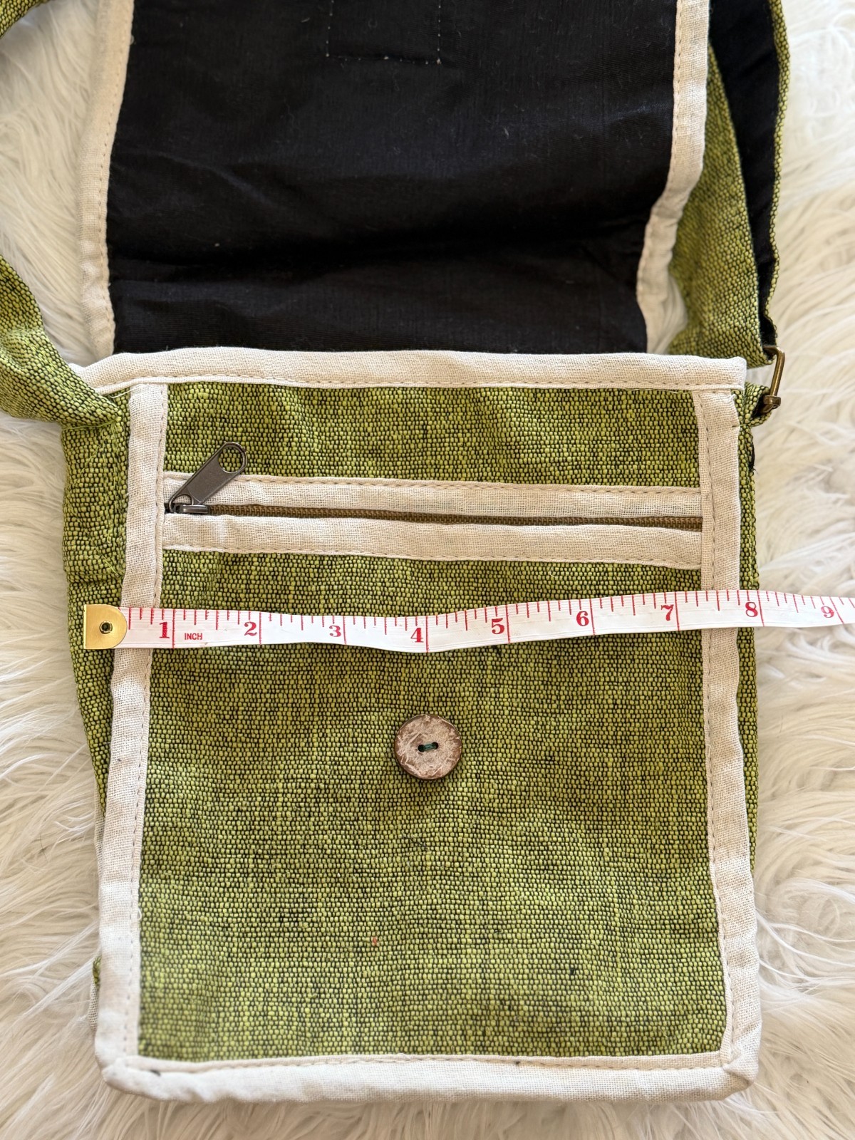 Handmade Hemp Cotton | Boho Small Purse Crossbody | Made in Nepal | Patchwork
