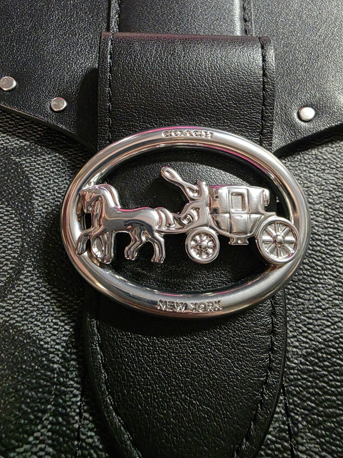 NWOT!! Coach Black Saddle Crossbody Bag