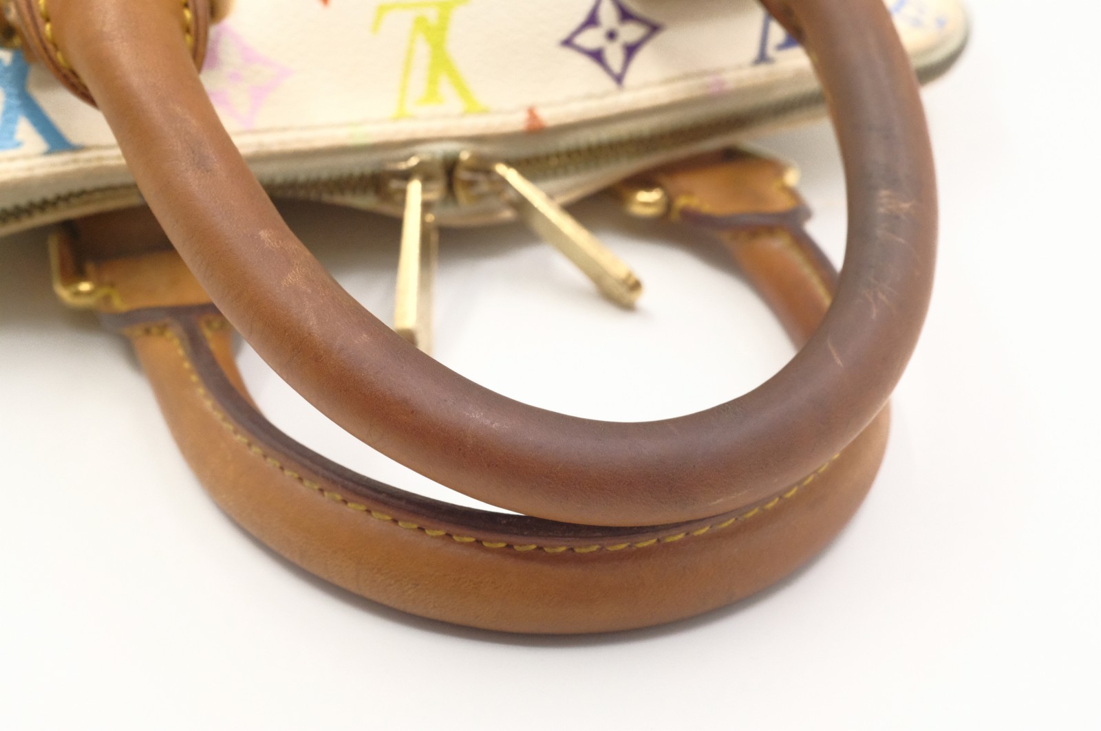 Authentic Louis Vuitton Monogram Multicolore Alma PM Handbag M92647