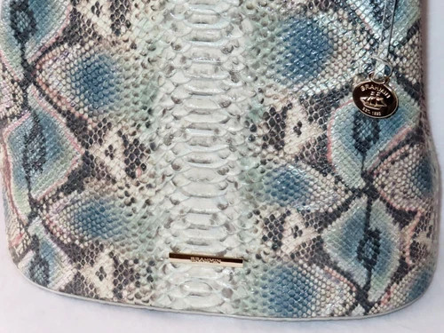 BRAHMIN Glowing HAVEN ROXANNE BLUE/PINK/GREEN NEON SNAKE MOLLY and WALLET NWT