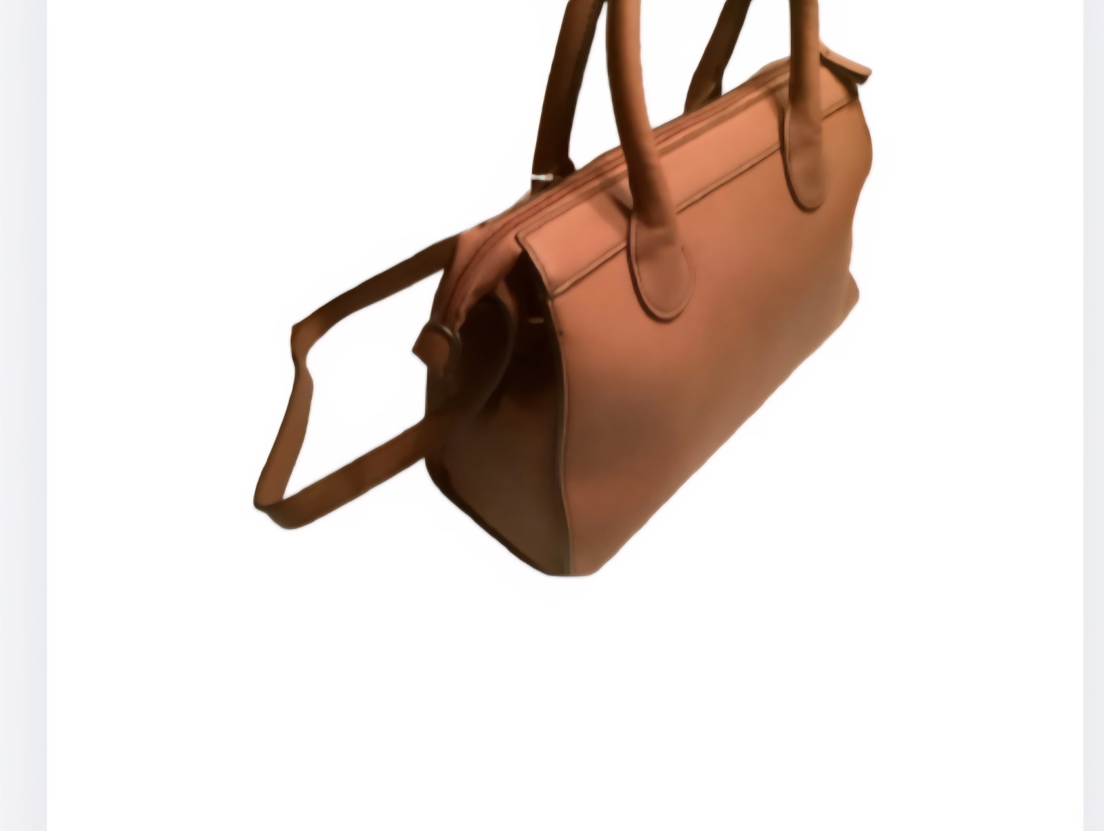NWT a.n.a Leah Satchel Crossbody Bag Cognac Brown Faux Leather Sherpa Purse