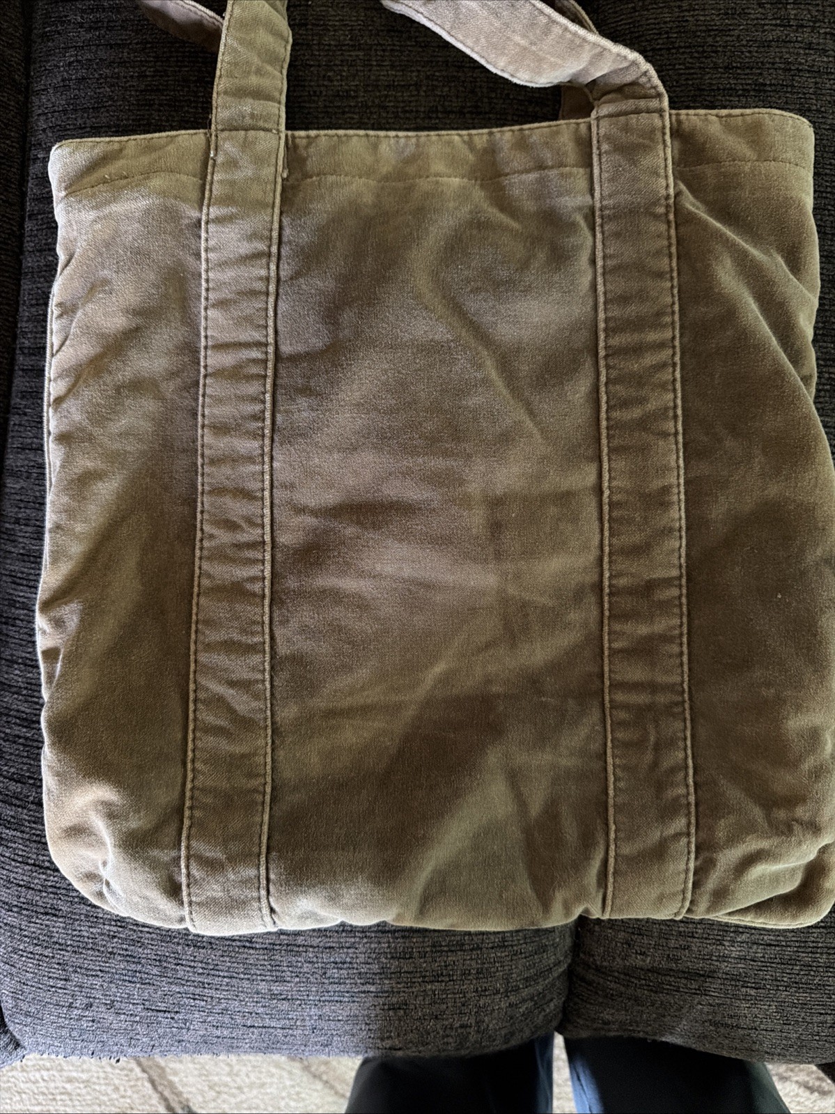 Vintage Y2K American Eagle Velvet Velour Tote Bag AEO Big Bag 2000s Soft Stylish