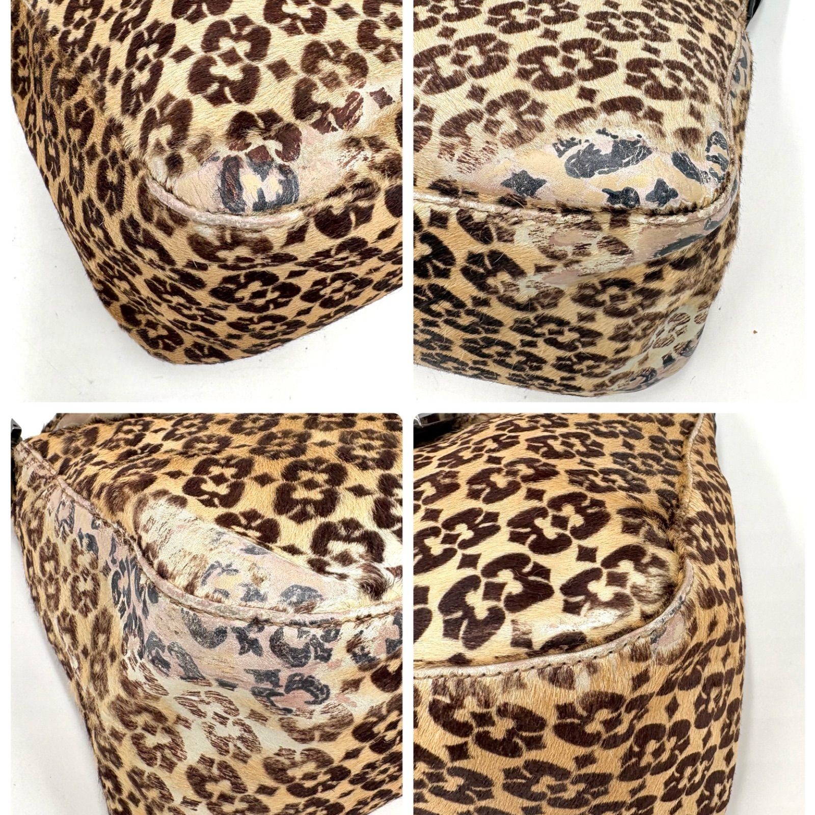 Auth FENDI Mamma Bucket Pony Hair Shoulder Bag 8BR400 2Y9657
