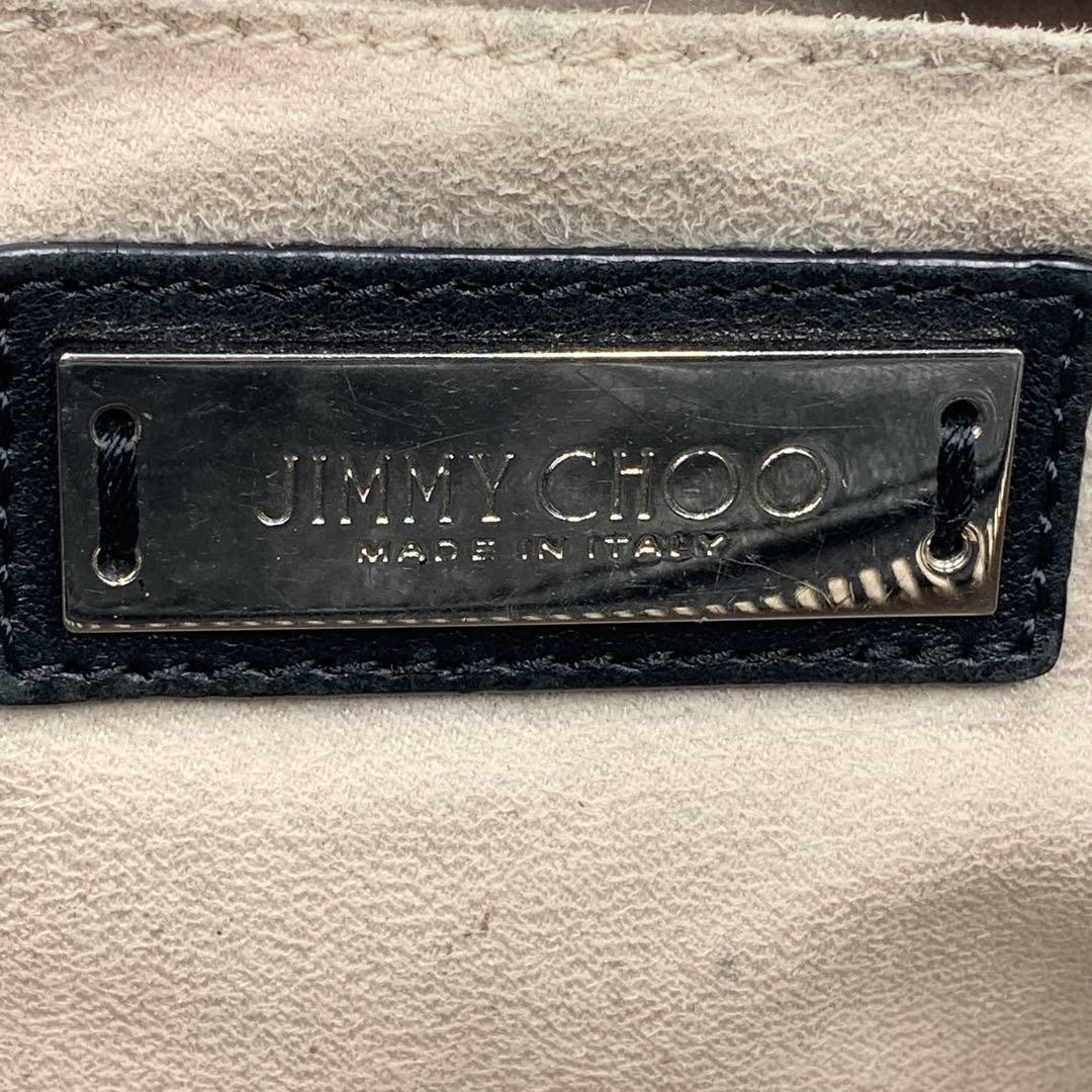 Jimmy Choo Mini Sara Star Studs 2-Way Tote Bag Black Leather Japan 077147