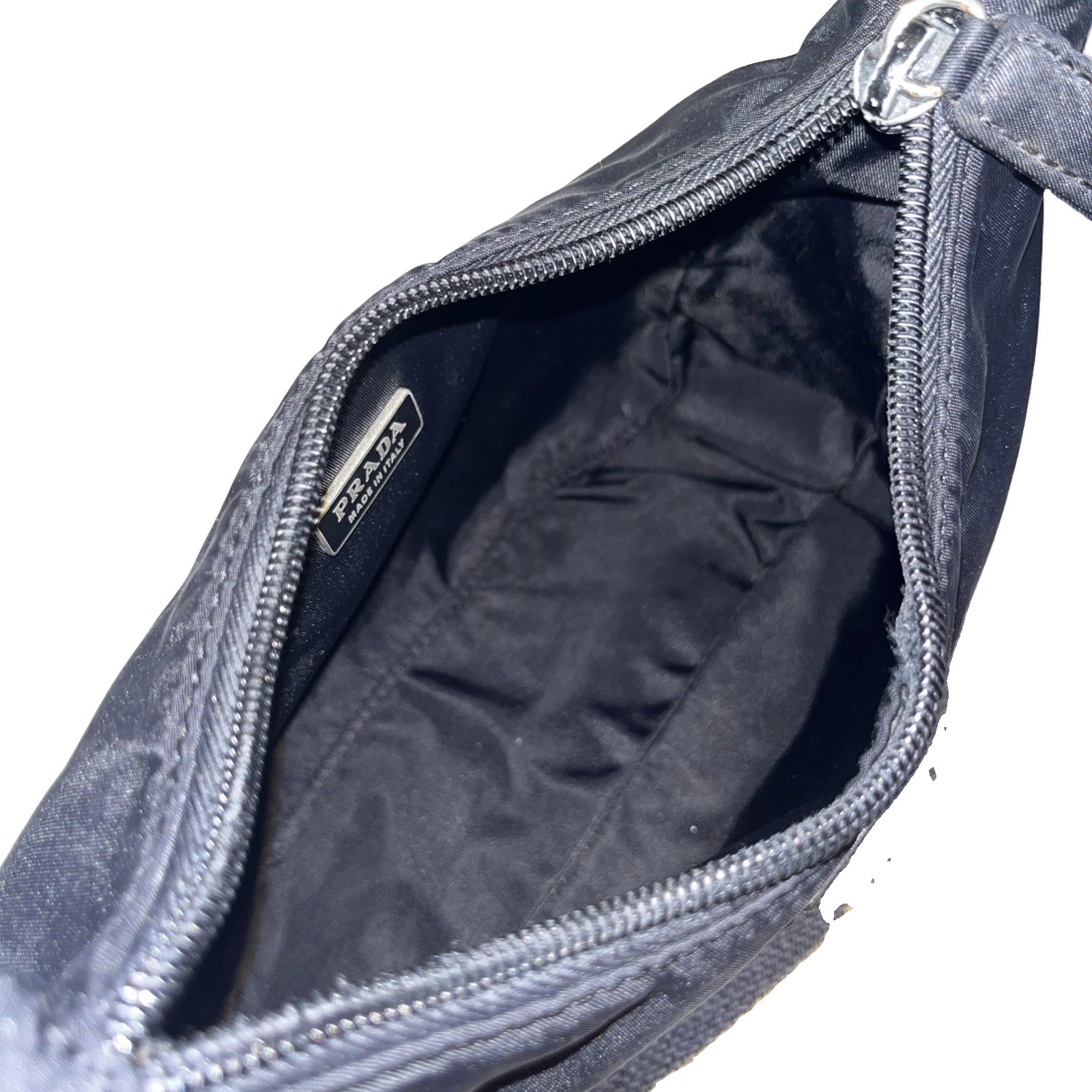 PRADA Nylon Tessuto Hobo Bag Mini Hand Bag Black Italy