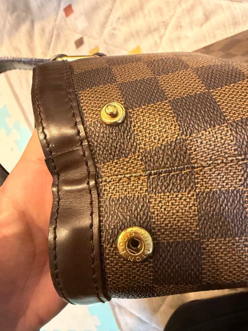 Louis Vuitton Damier Ebene Hampstead MM N51204 Tote Bag Used Item From Japan F/S