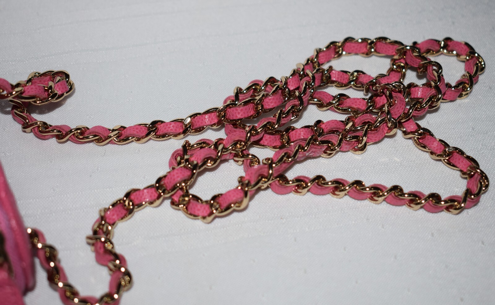 Chanel Coco Hot Pink Caviar Small Vertical Vanity Purse Bag With Chain Strap US6