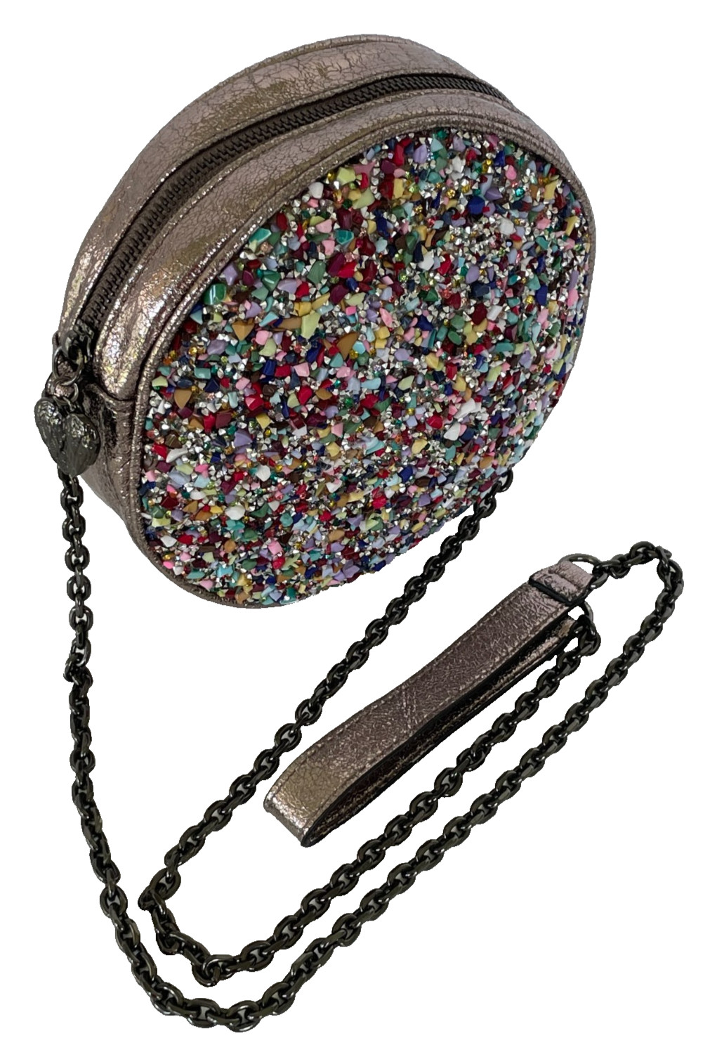 Betsey Johnson ROCK CANDY Multicolored 7.5″ Round Crossbody Purse