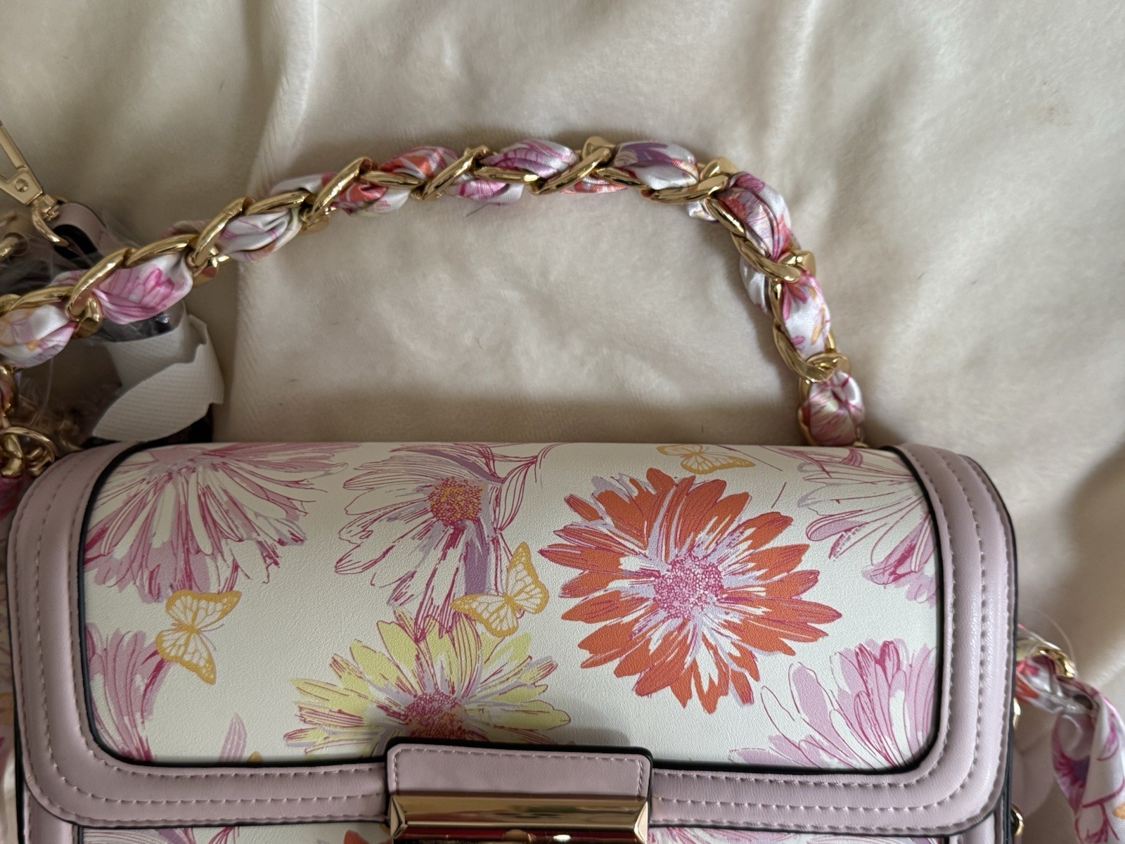 Brand new Aldo bag. 2 additional handle accessories. beautiful scarf wrapping.