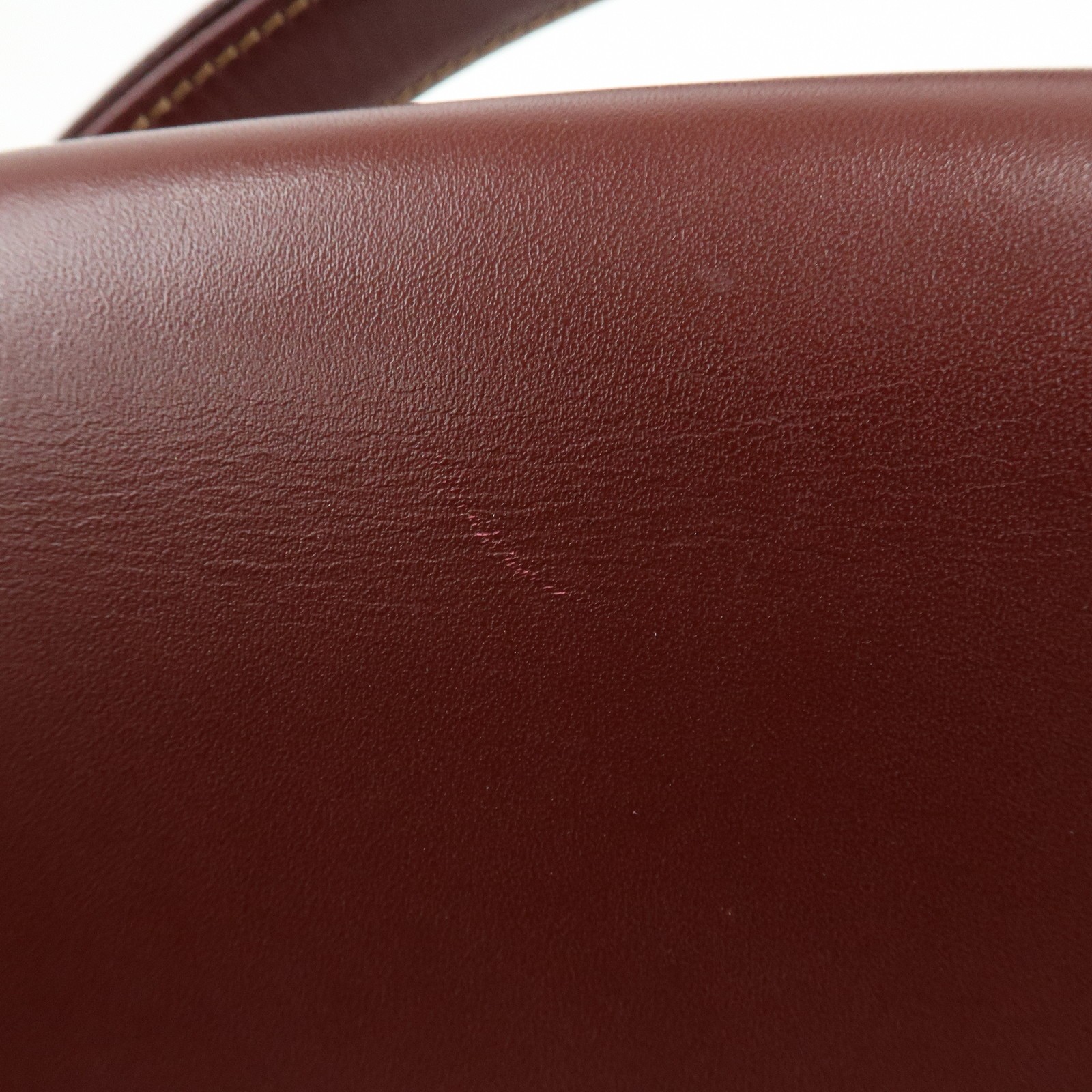 Cartier Must de Cartier Leather Shoulder Bag Crossbody Bag Bordeaux Used F/S