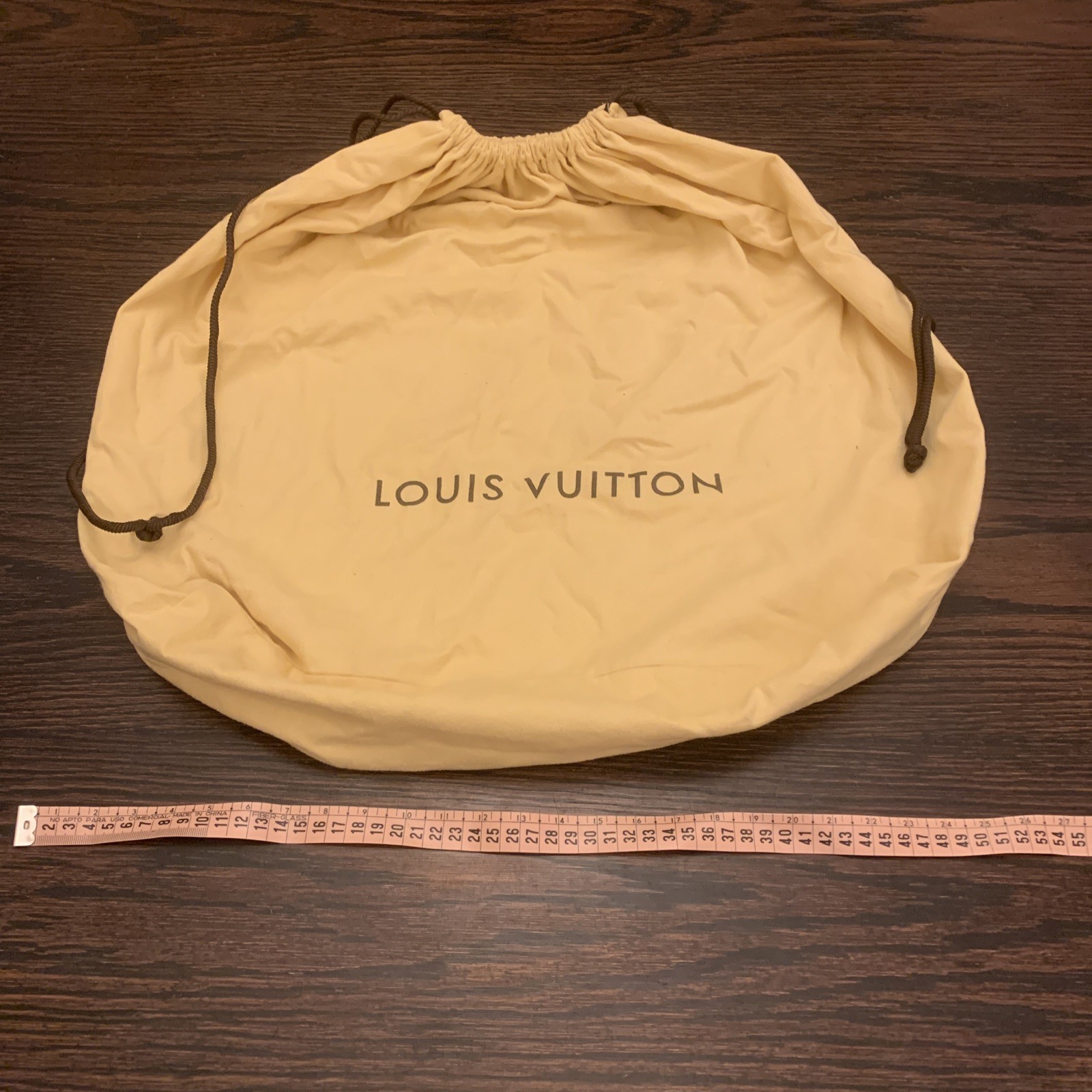 Louis Vuitton Drawstring Dust Bag ~ 55cm Yellow Brown String LV ~ 21 Inches