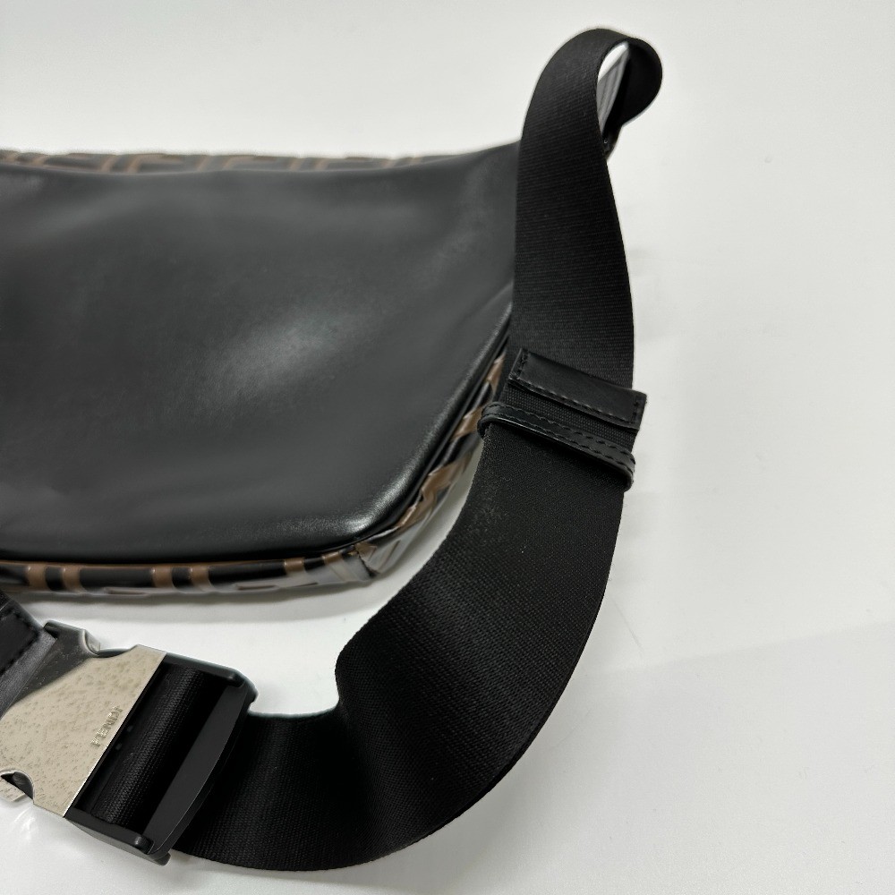 FENDI 7VA434 Crossbody bag Shoulder Bag Zucca Bag body bag Leather Brown/Black