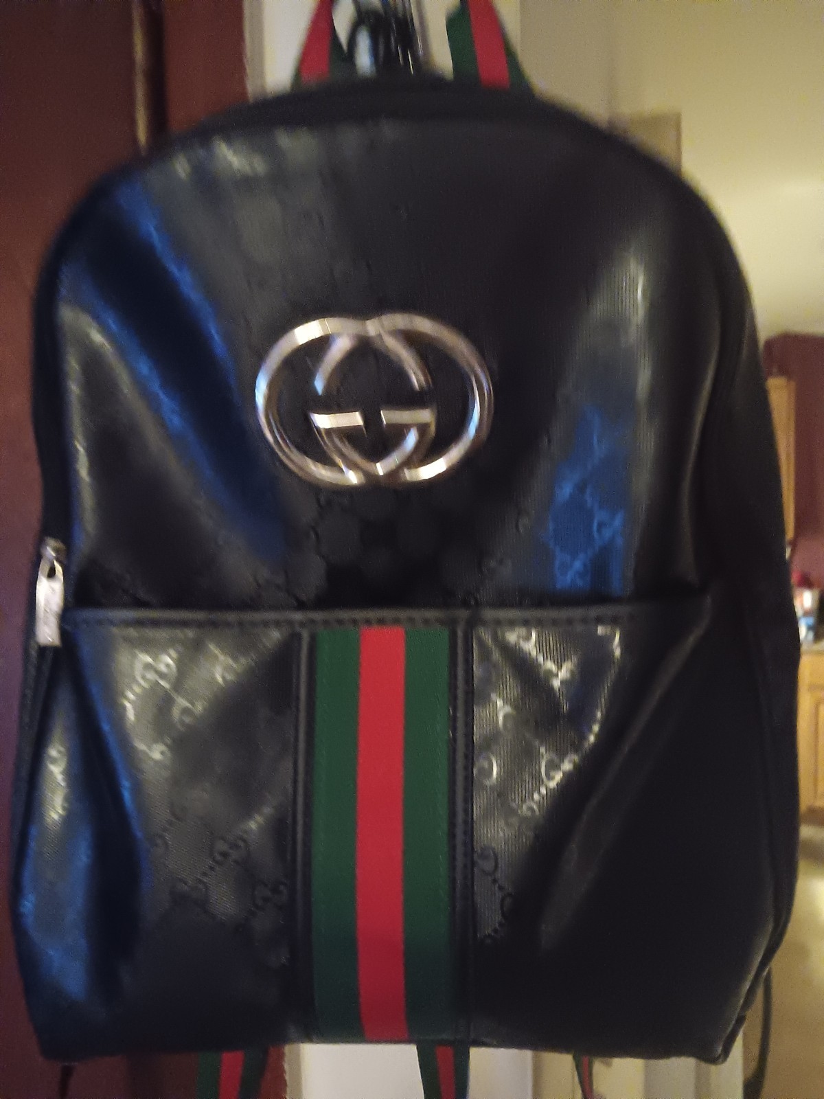 Gucci GG Large Backpack 🎒 Green/Red Web Stripes