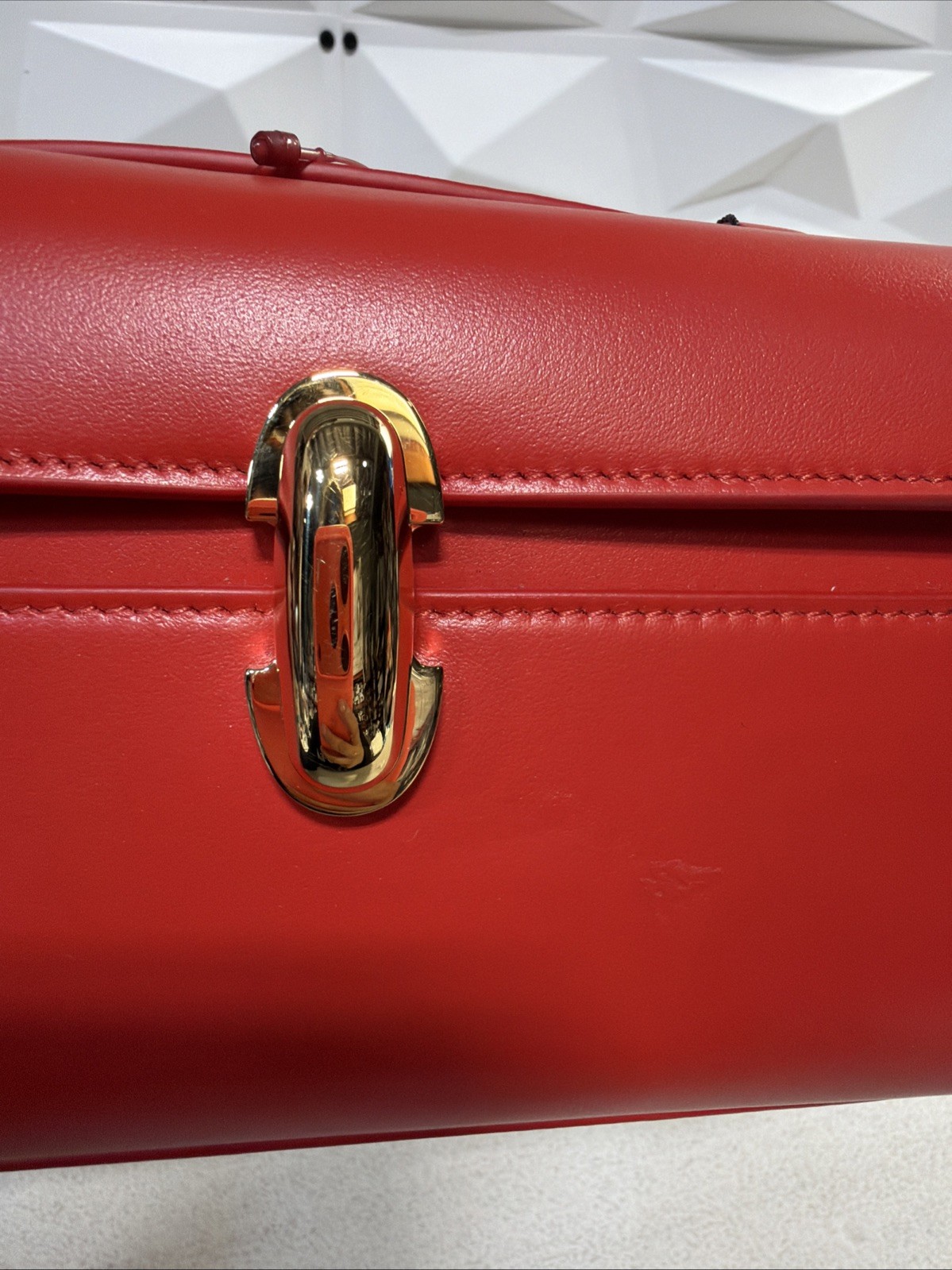 SAVETTE Symmetry Pochette Red Leather READ DESCRIPTION