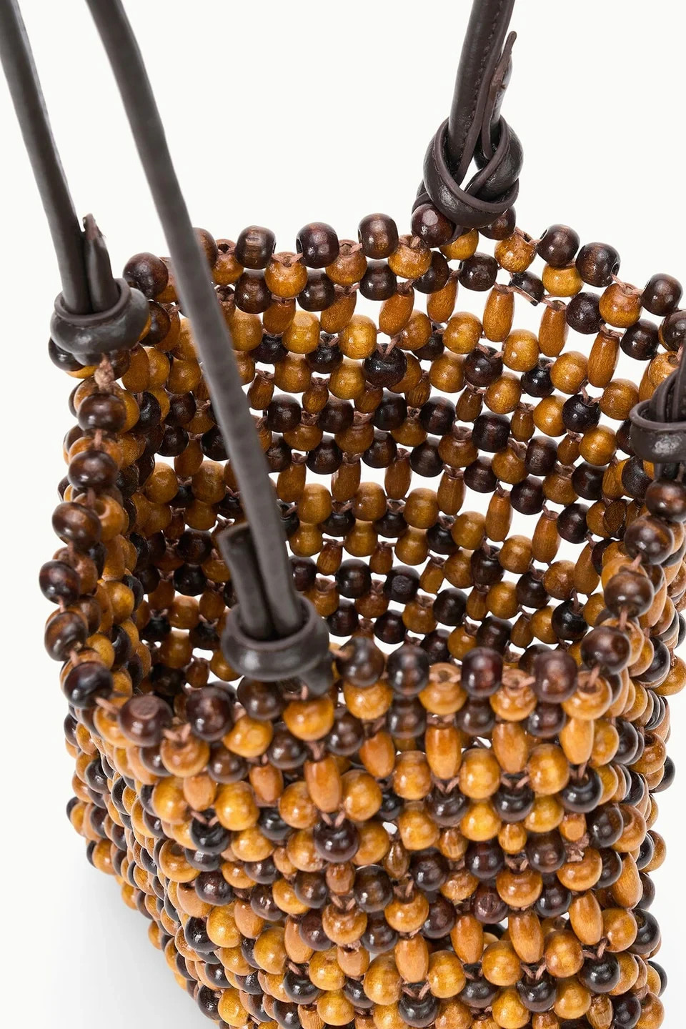Staud Baja Mini Tote in Multi Wood Beads