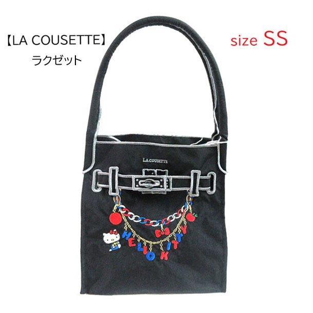 ≪Authentic≫LA COUSETTE HELLO KITTY CHARM / New Classical Eco Bag SS BLACK