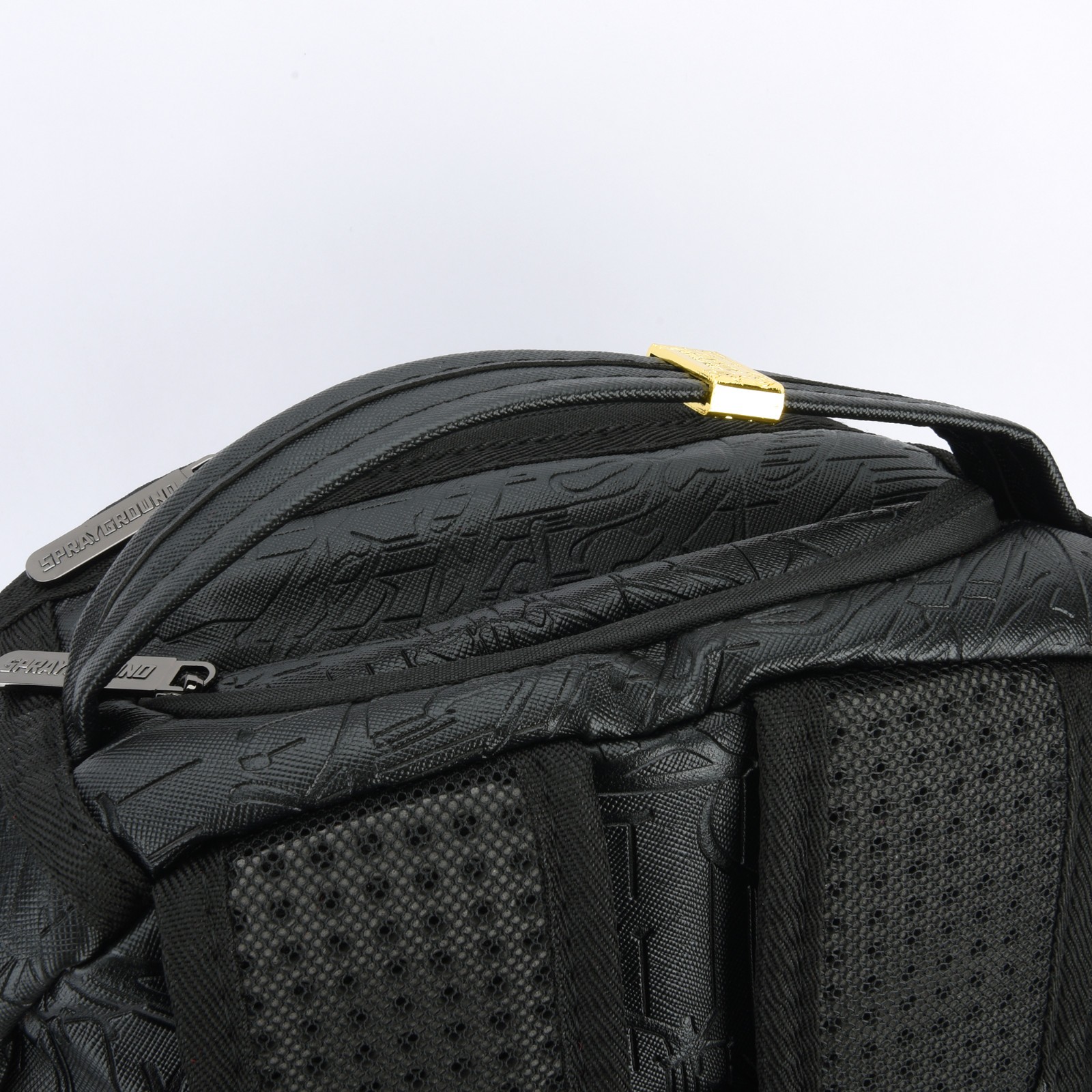 Sprayground Nightflight G800 Shark DLXV Leather Bag zipper Backpack Unisex Black