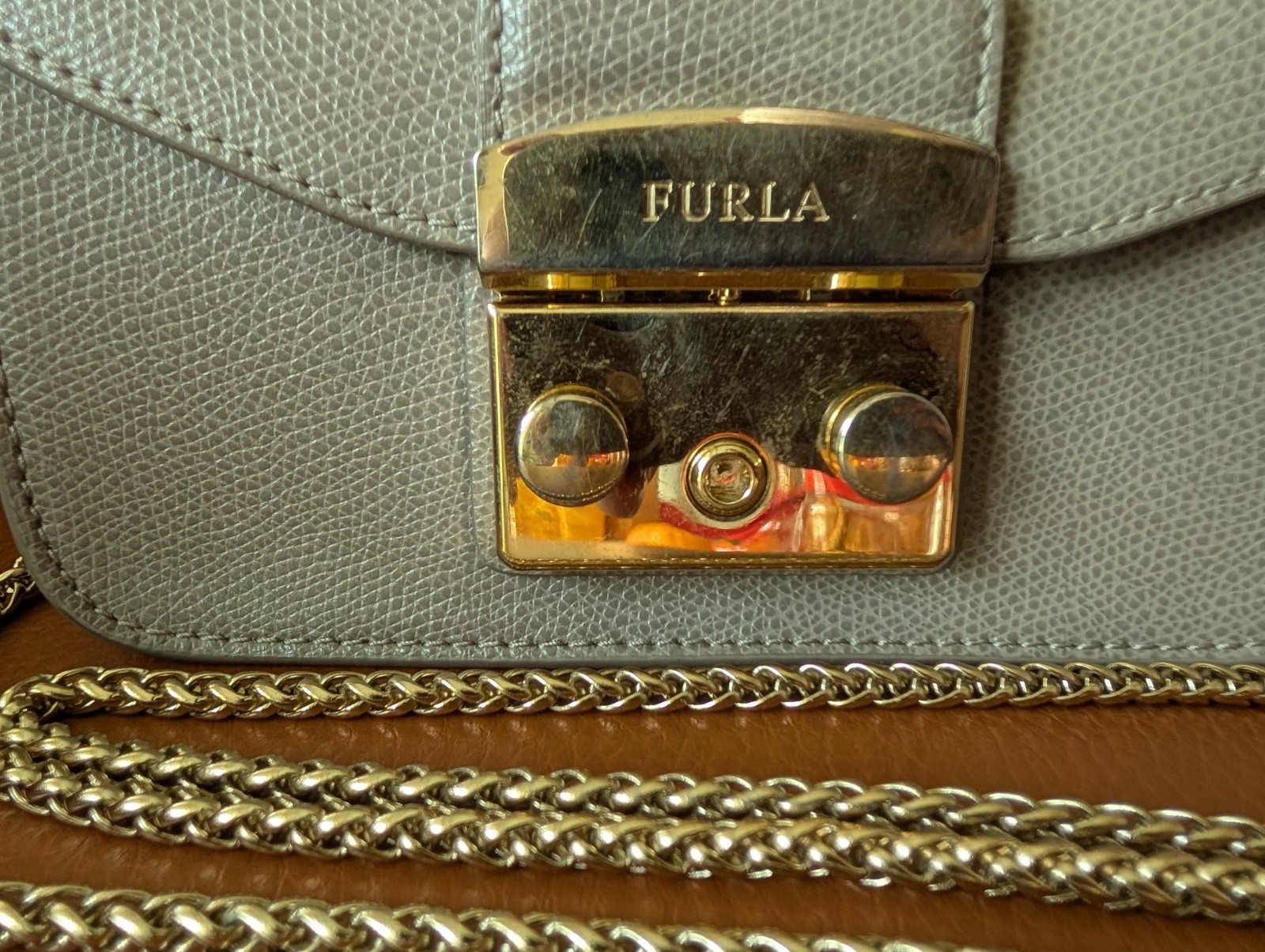 Furla Metropolis Crossbody Bag – Grey – Authentic