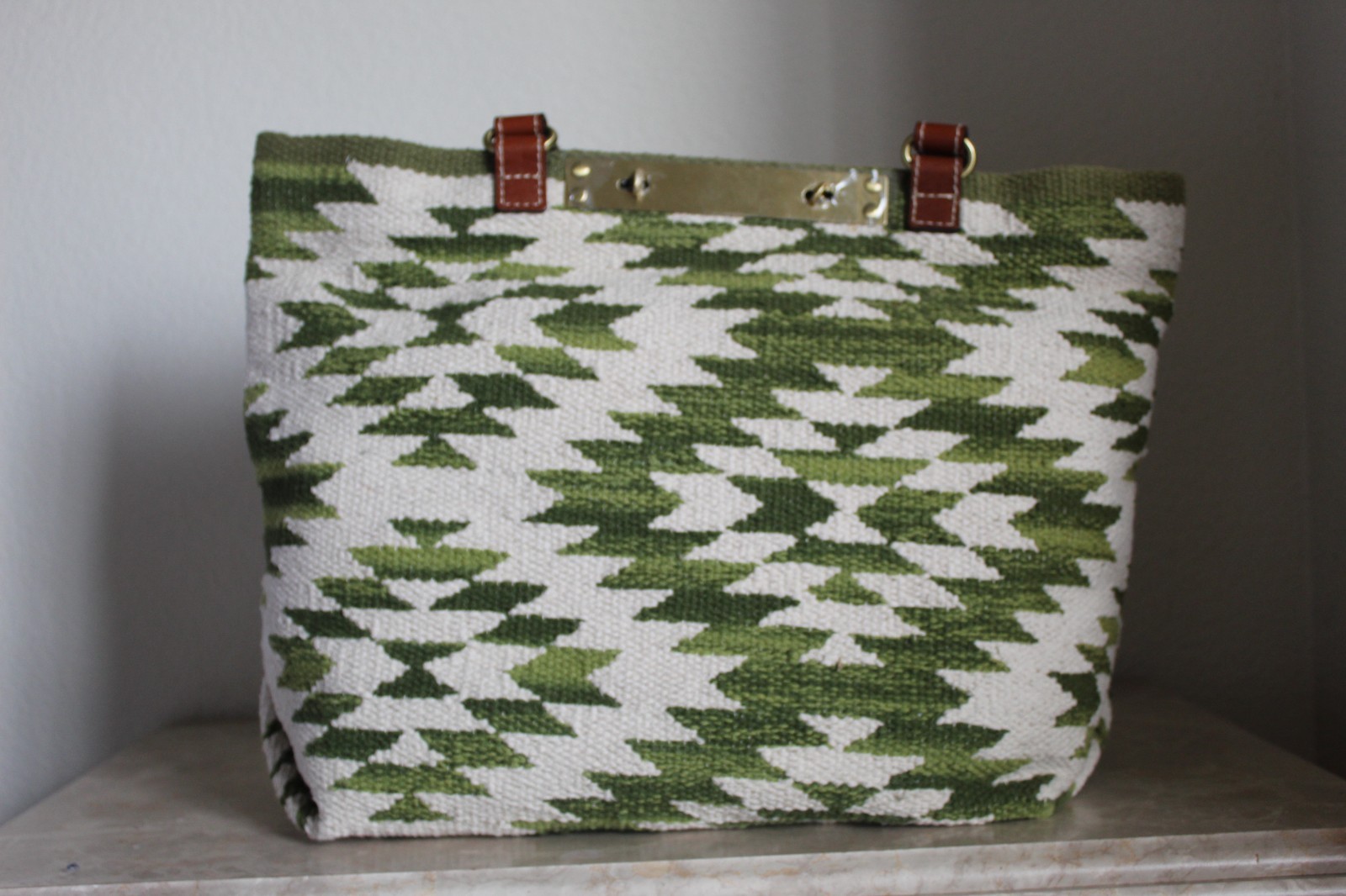 Patricia Nash Large Cotton Weave Chennai Tote – Green